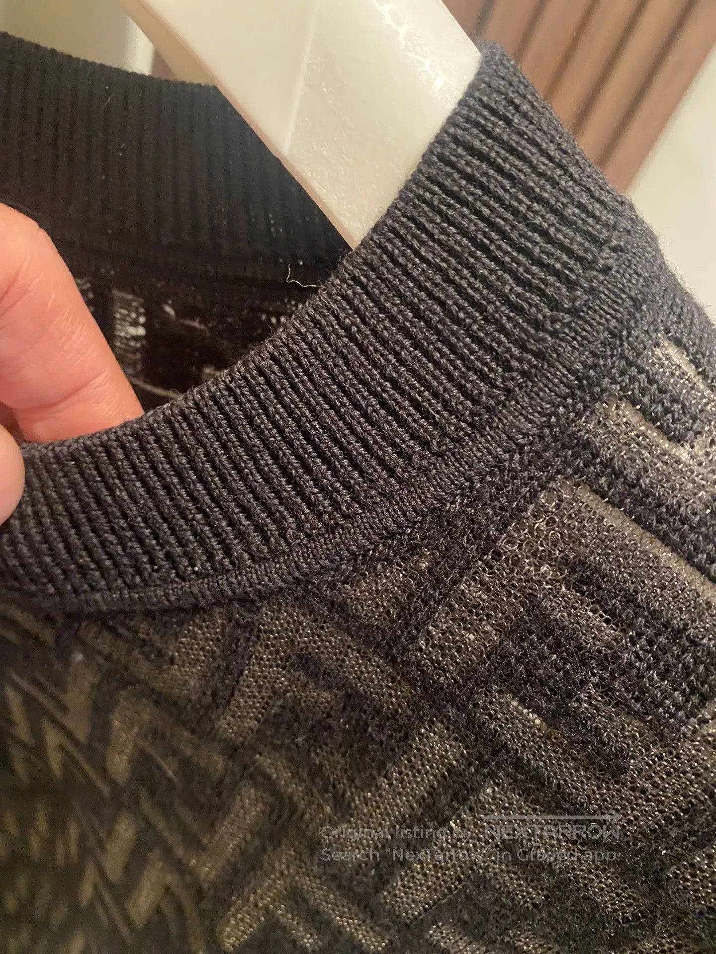 Fendi fendi black knitted logo sweater for men. Size US XXL / EU 58 / 5 - 7 Thumbnail