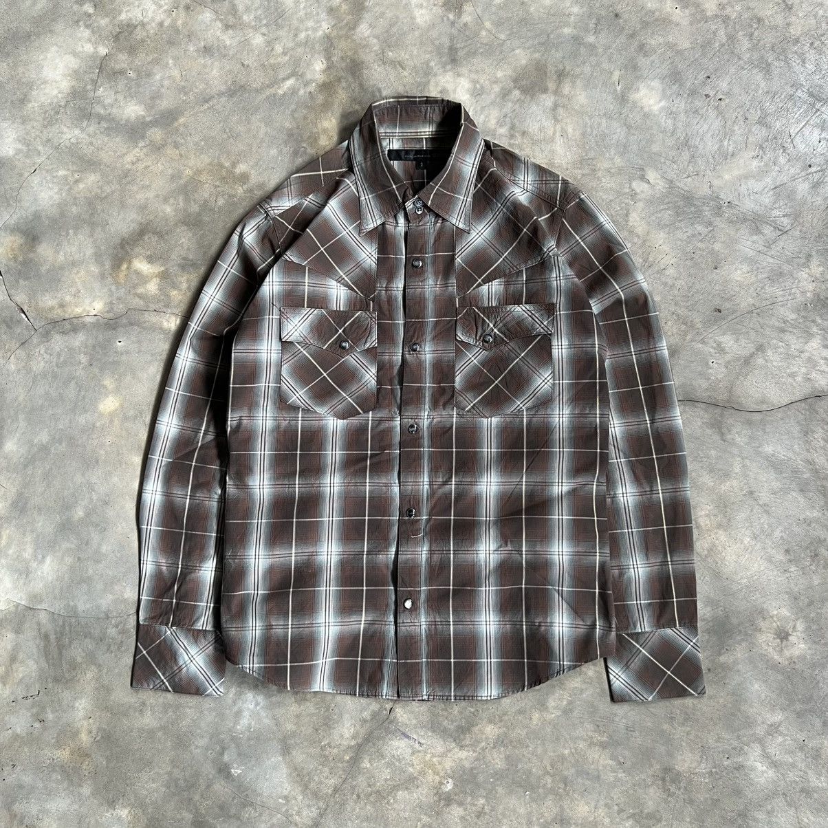 If Six Was Nine 2000s Schlussel Western Plaid Long Sleeve Button up Shirt Size US L / EU 52-54 / 3 - 1 Thumbnail