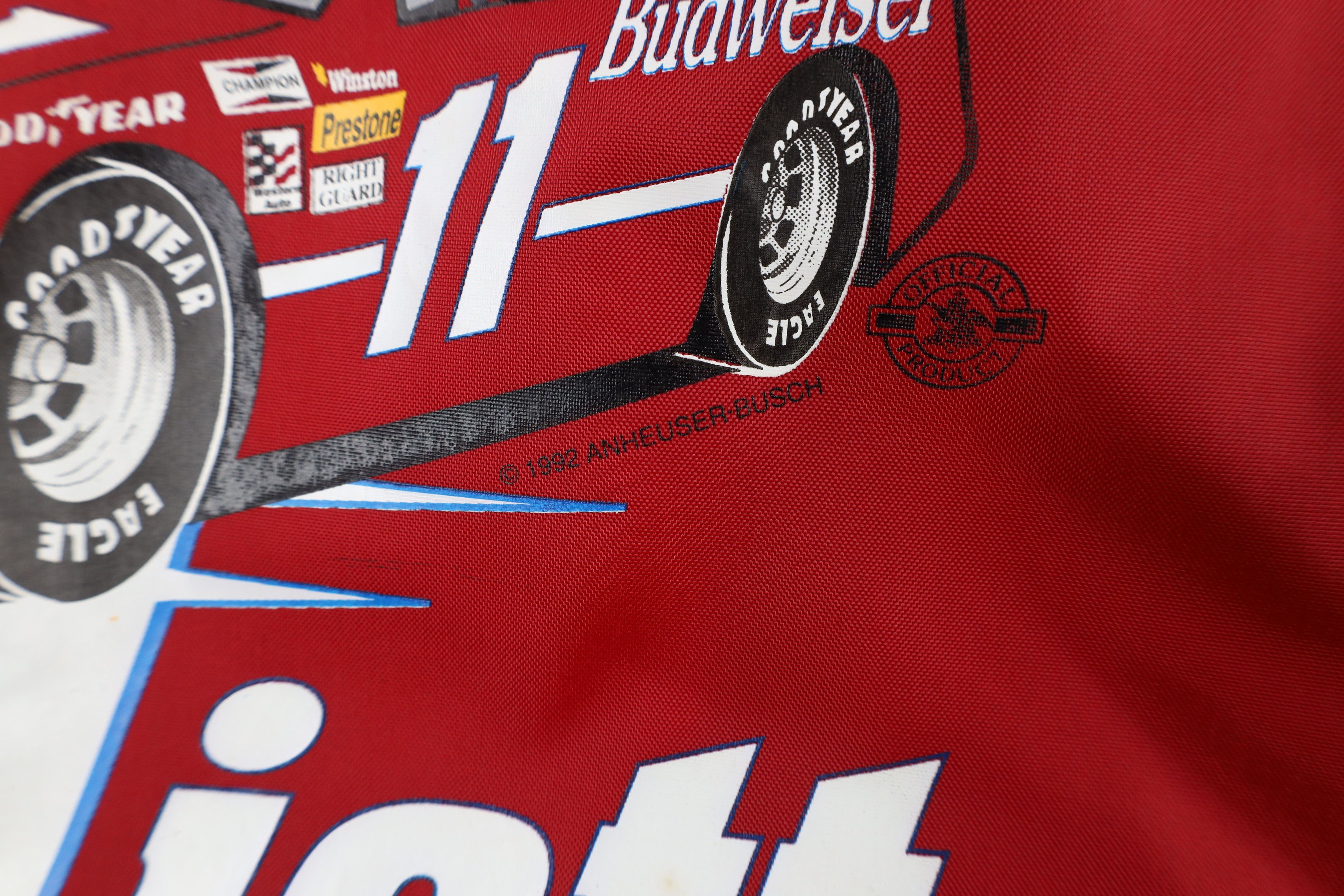 Vintage Vintage 90s NASCAR Bill Elliott Racing Bomber Jacket Red USA Size US XL / EU 56 / 4 - 12 Thumbnail