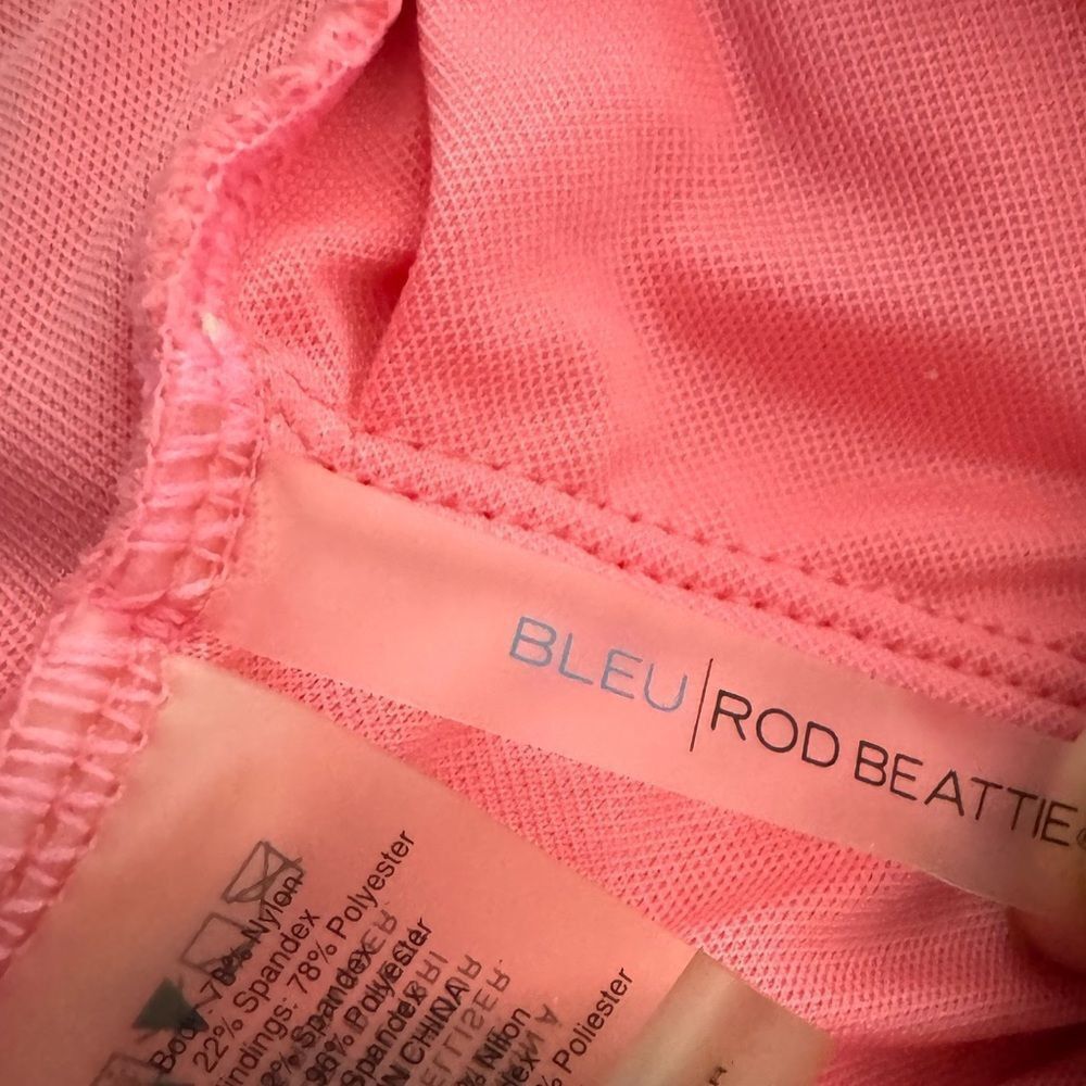 Other Bleu Rod Beattie Pink & White One-Piece Swimsuit – Halter Ti Size ONE SIZE - 5 Thumbnail