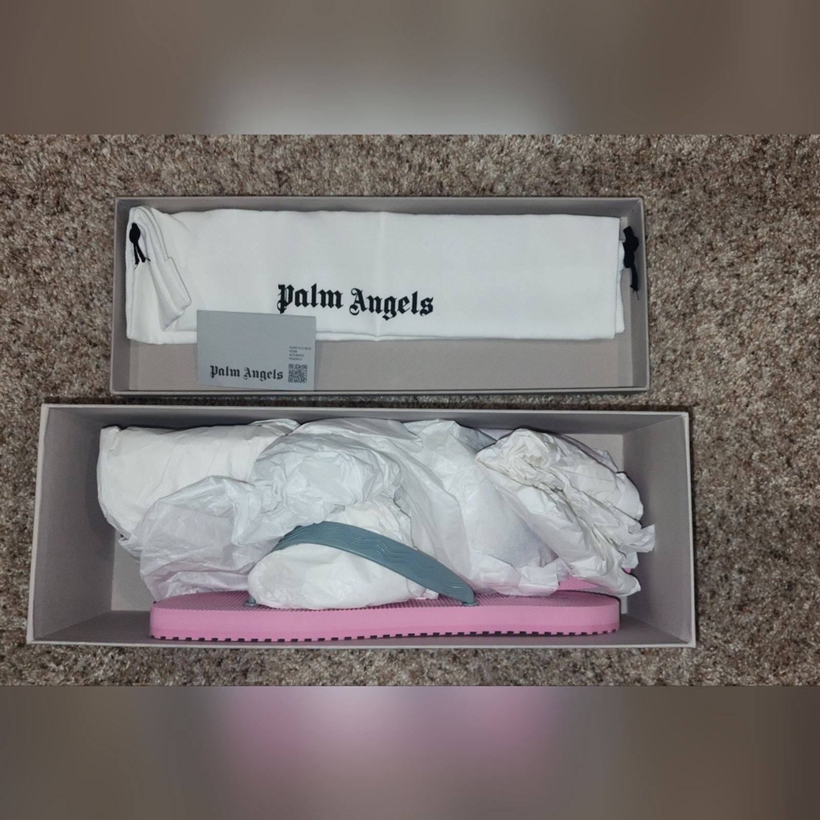 Palm Angels Palm Angels PINK Baby Blue Slides logo Flip Flop Sz 39 New Size US 9 / IT 39 - 9 Thumbnail