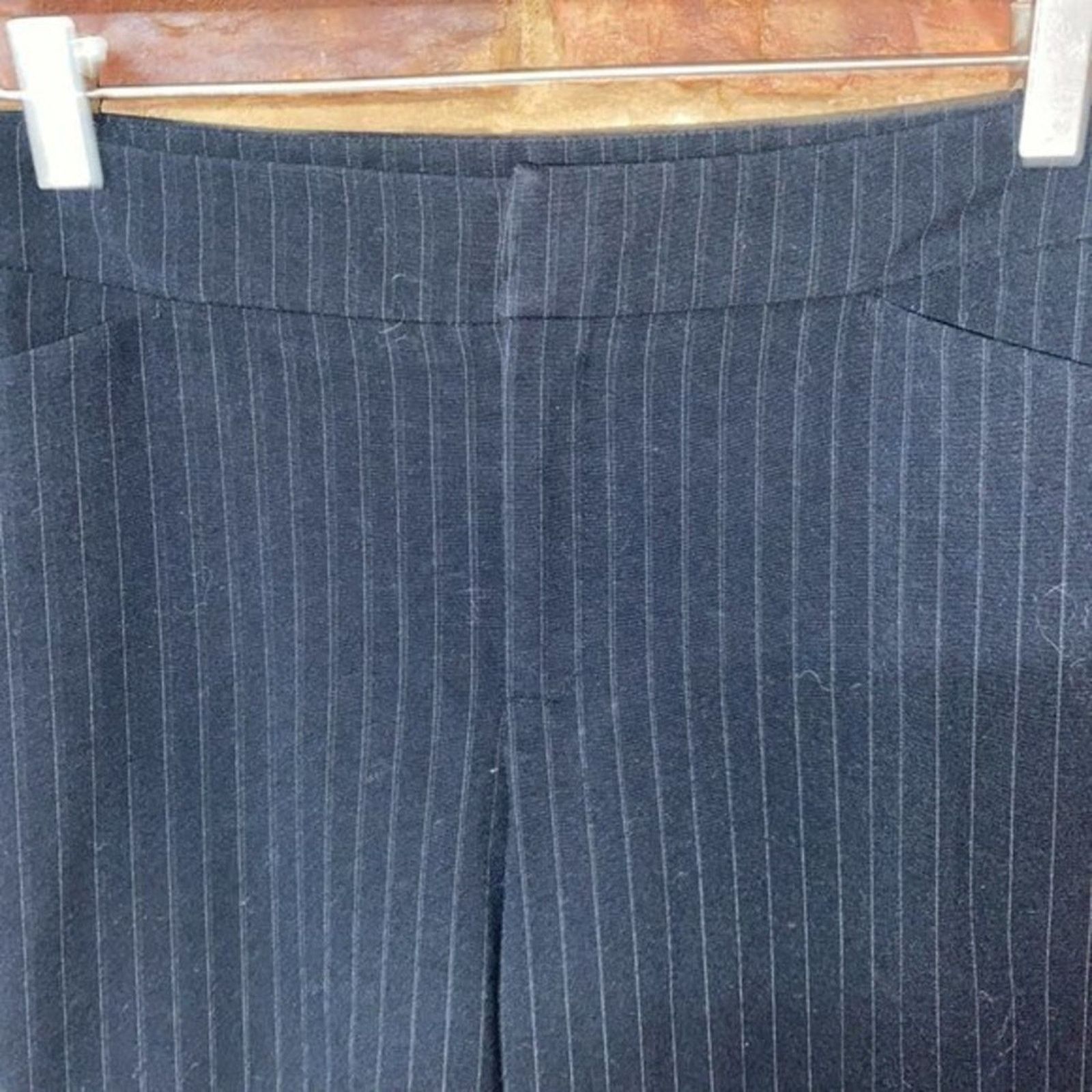 Other Rafaella Black & White Pinstripe Wide Leg Dress Pant 10 Size 32" / US 10 / IT 46 - 9 Thumbnail