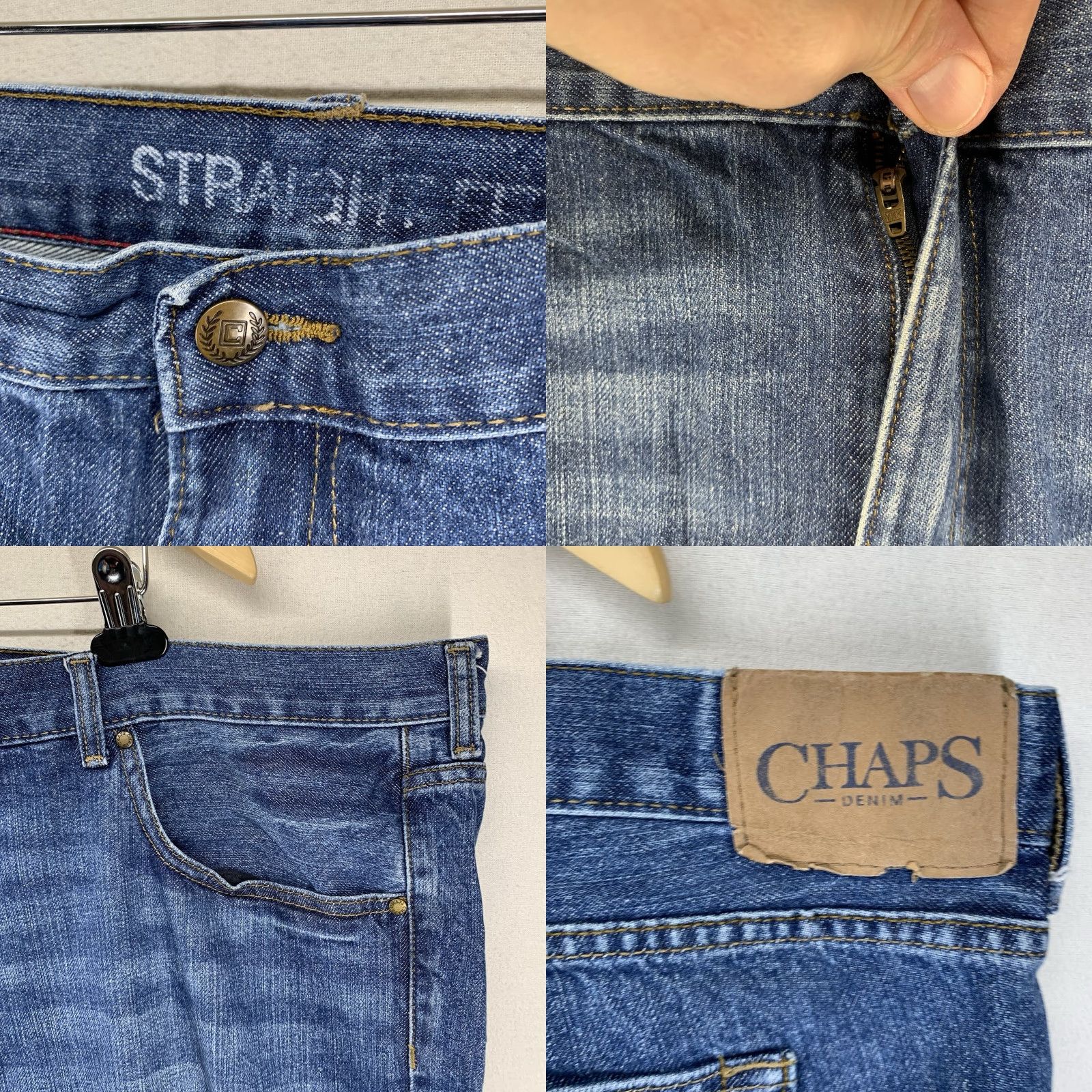 Chaps Chaps Blue Denim Straight Fit Jeans Big & Tall Men's Size 52X32 Casual Work Cowboy Size US 36 / EU 52 - 8 Thumbnail