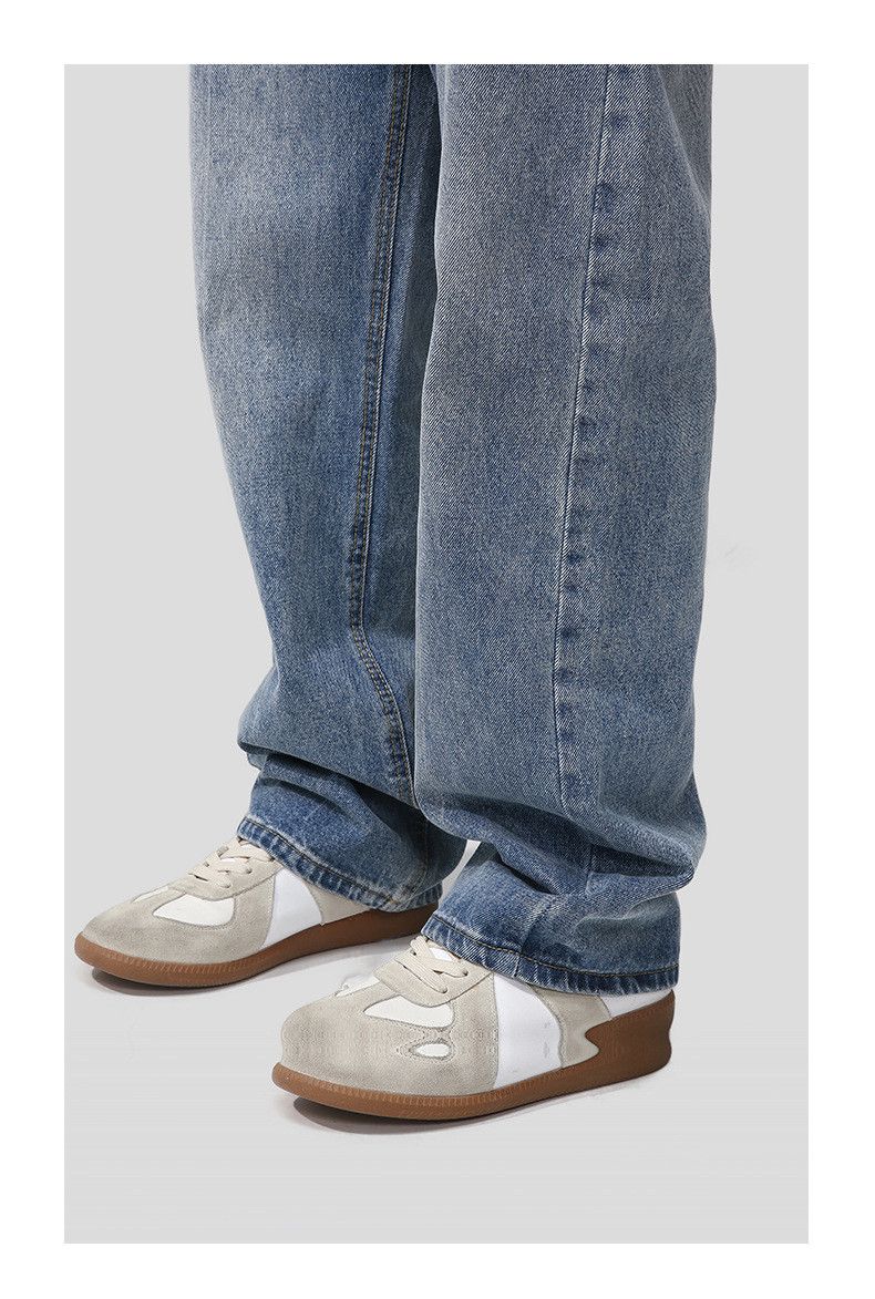 Japanese Brand × Jean Loose elastic waist straight leg simple washed jeans Size US 32 / EU 48 - 5 Thumbnail