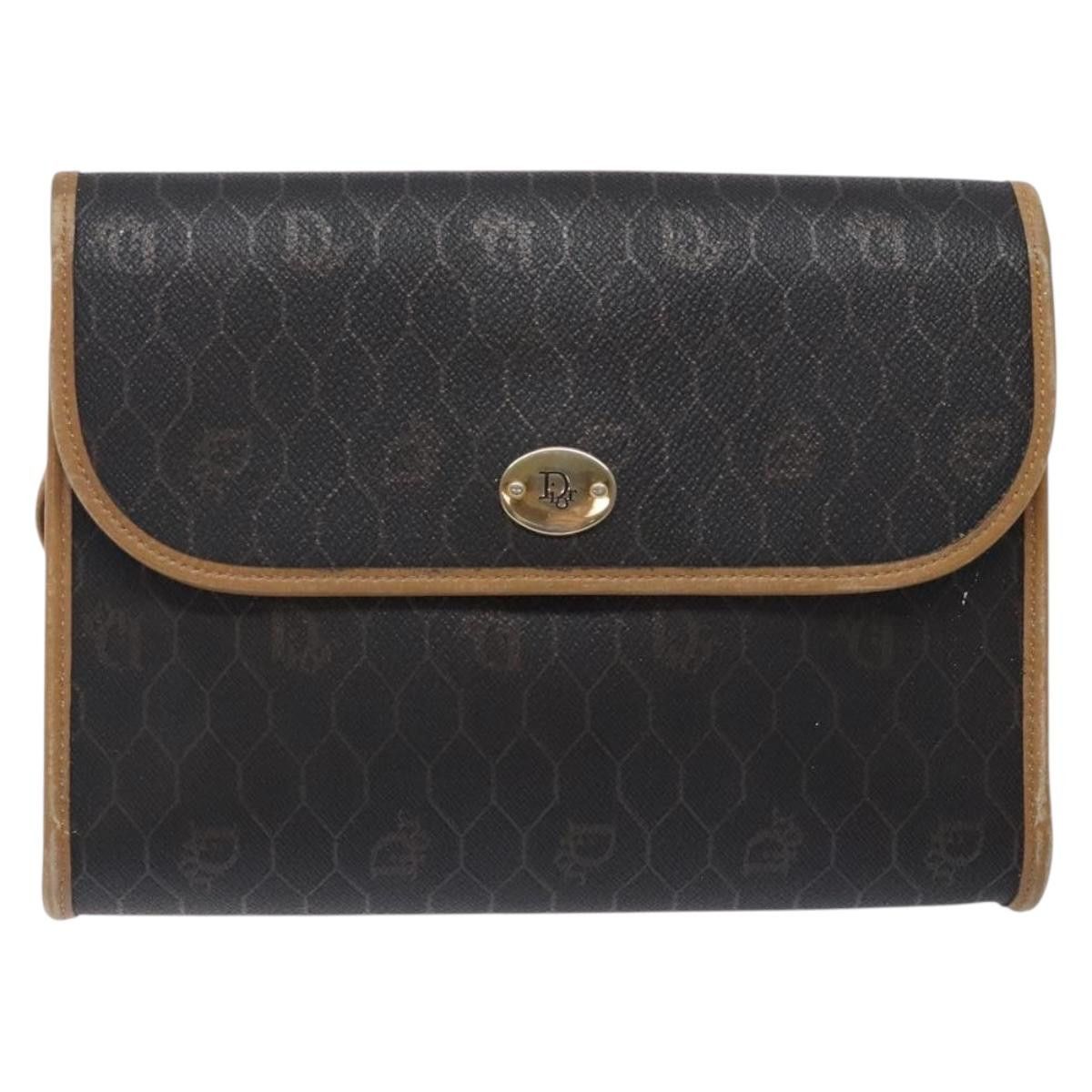 Dior DIOR Honeycomb Canvas Shoulder Bag Pvc Black Gold Size ONE SIZE - 2 Thumbnail