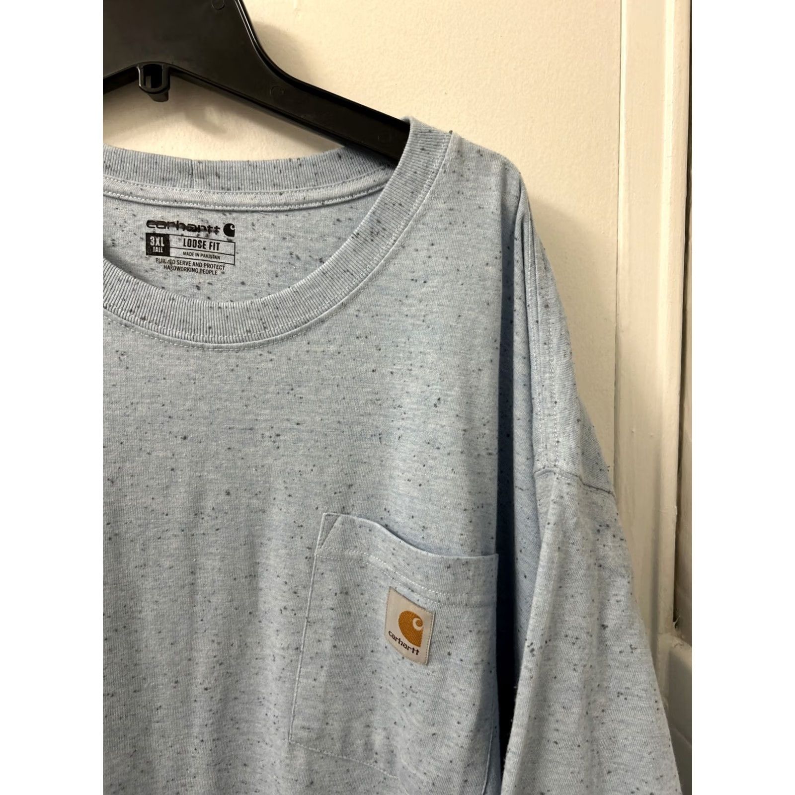 Carhartt Carhartt Shirt Mens 3XL Blue Loose Fit Heavyweight Pocket Speckled S/S K87H67 Size US XXL / EU 58 / 5 - 4 Thumbnail
