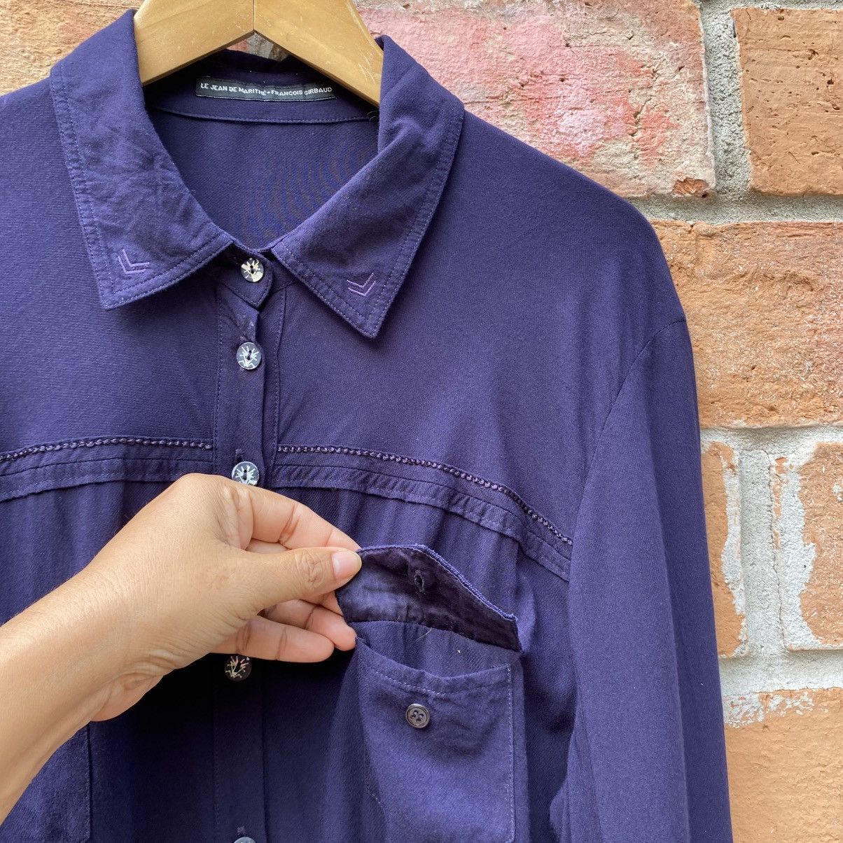 Marithe + Francois Girbaud MARITHE+FRANCOIS GIRBAUD Dark Purple Western Shirt Size S / US 4 / IT 40 - 17 Thumbnail