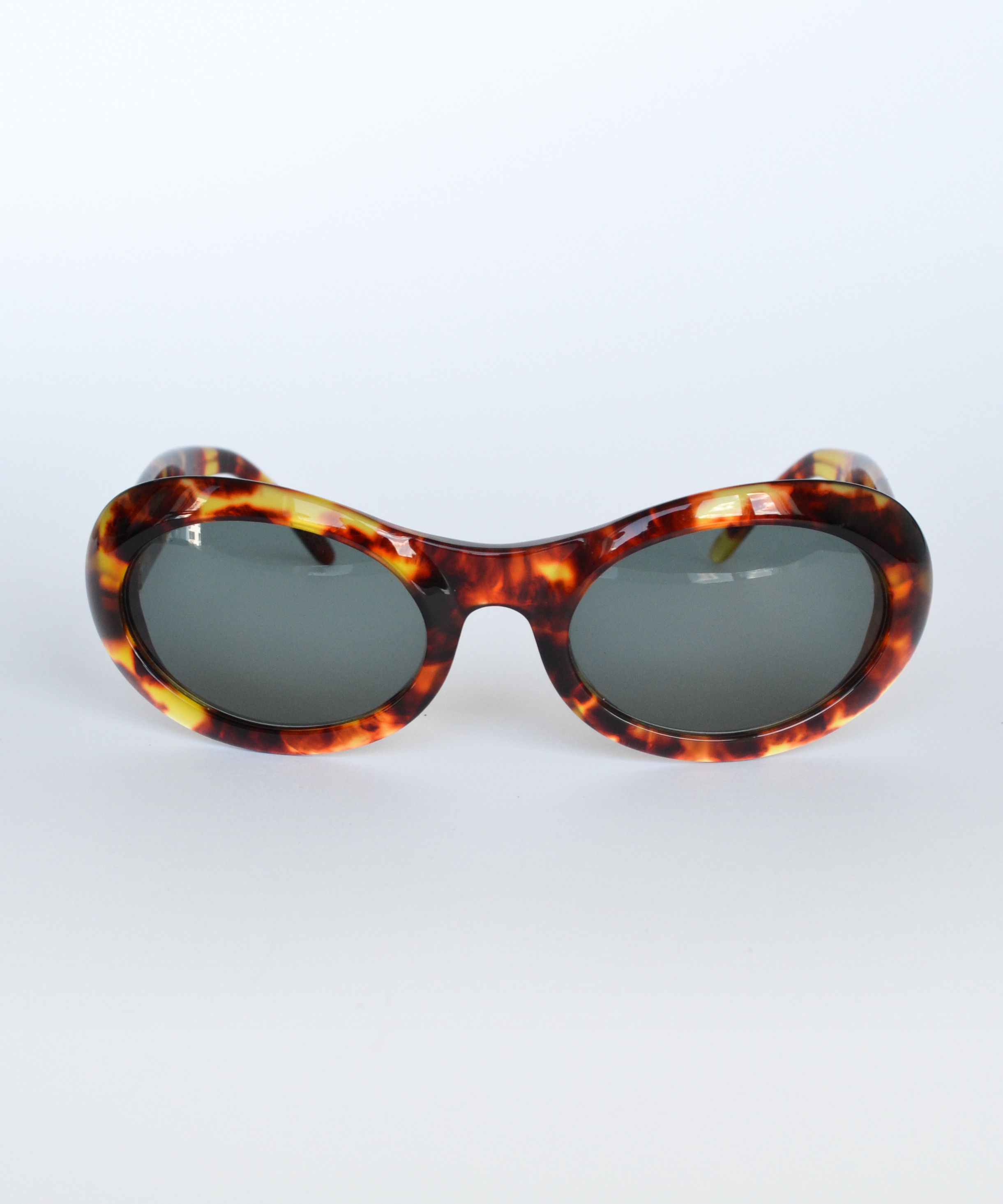 Gucci GUCCI Sunglasses Logo Oval Glasses GG 2400 Brown Tortoise Size ONE SIZE - 3 Thumbnail