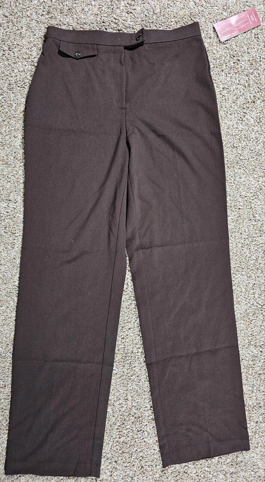 Designer NWT JM Collection Trouser Chocolate Brown 8 Macys MAGIC PANT Size 30" / US 8 / IT 44 - 1 Thumbnail