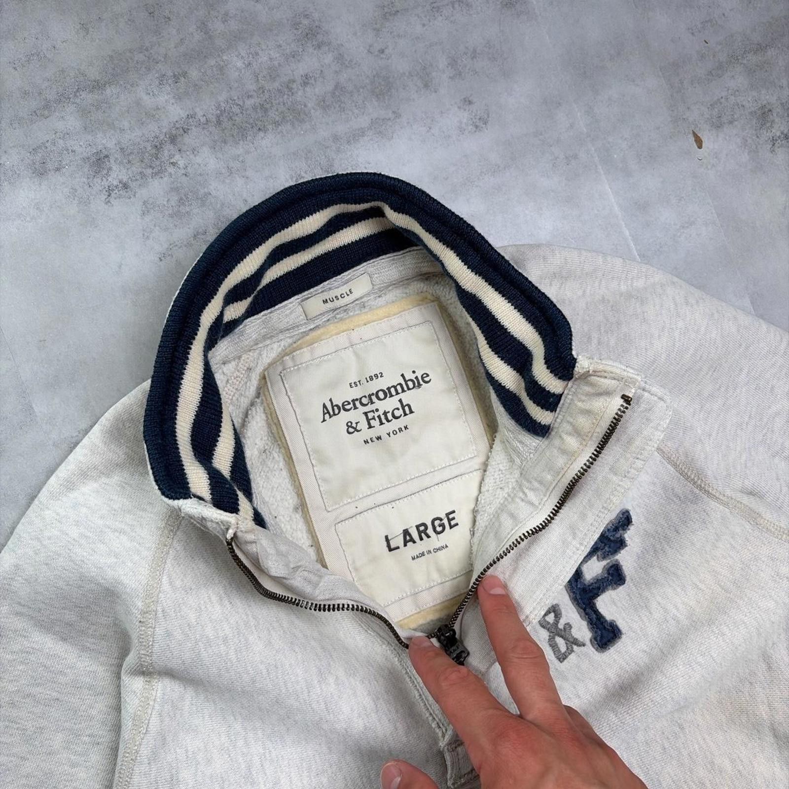 Abercrombie & Fitch Y2K Abercrombie & Fitch Heavyweight Quarter Zip Sweater Size US L / EU 52-54 / 3 - 6 Thumbnail