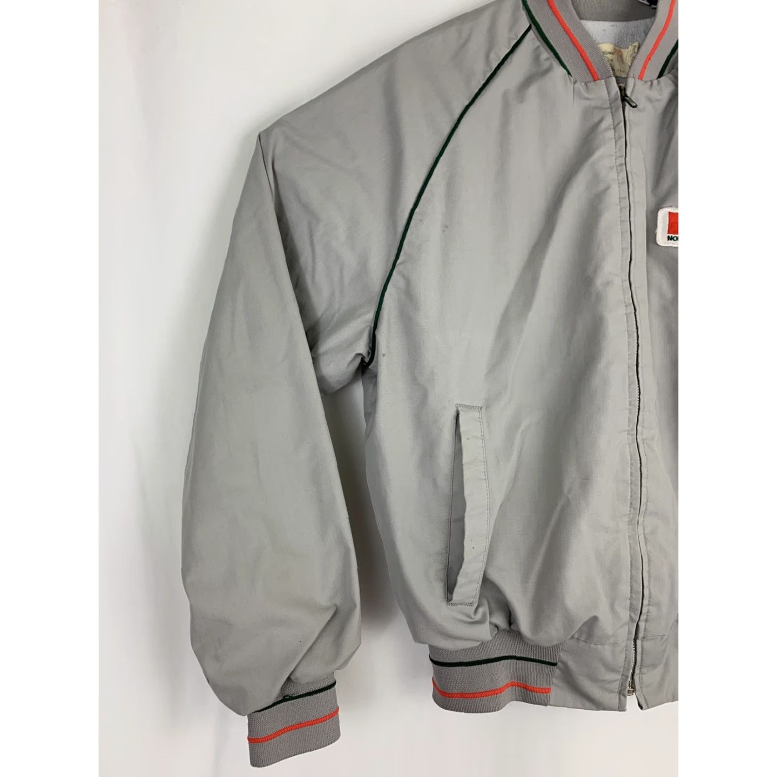 Vintage VINTAGE King Louie Pro Fit Bomber Jacket Full Zip Up Gray Mens Large 26” 26” 27” Jacket Size US L / EU 52-54 / 3 - 2 Thumbnail