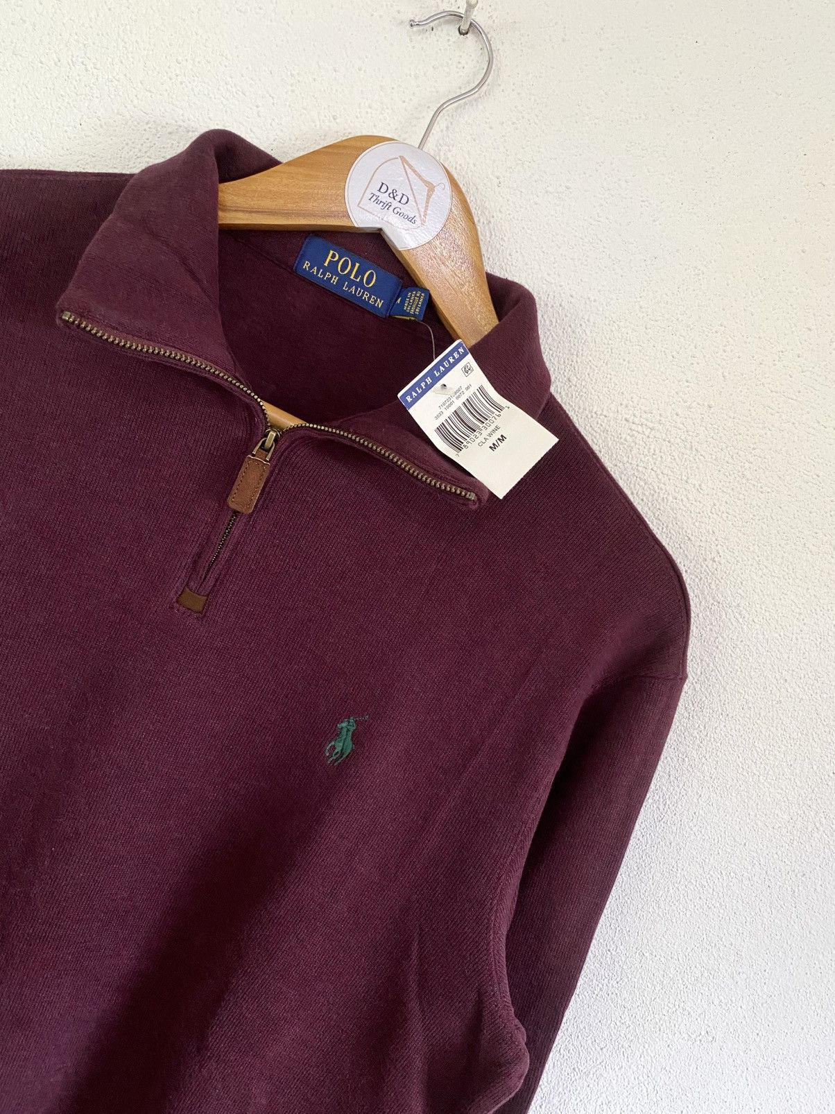 Polo Ralph Lauren Polo Ralph Lauren Quarter-Zip Sweatshirt — Wine Size US M / EU 48-50 / 2 - 2 Thumbnail