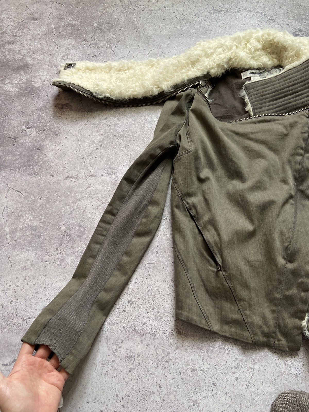 Helmut Lang Helmut Lang earth washed Fur high neck jacket Size S / US 4 / IT 40 - 16 Thumbnail
