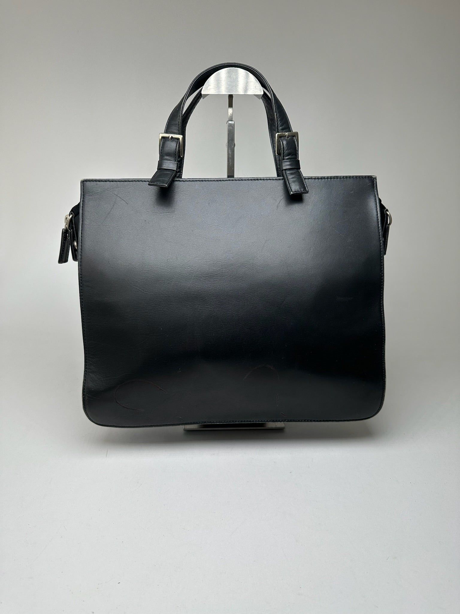 Yohji Yamamoto Vintage Leather Handbag black Size ONE SIZE - 1 Thumbnail