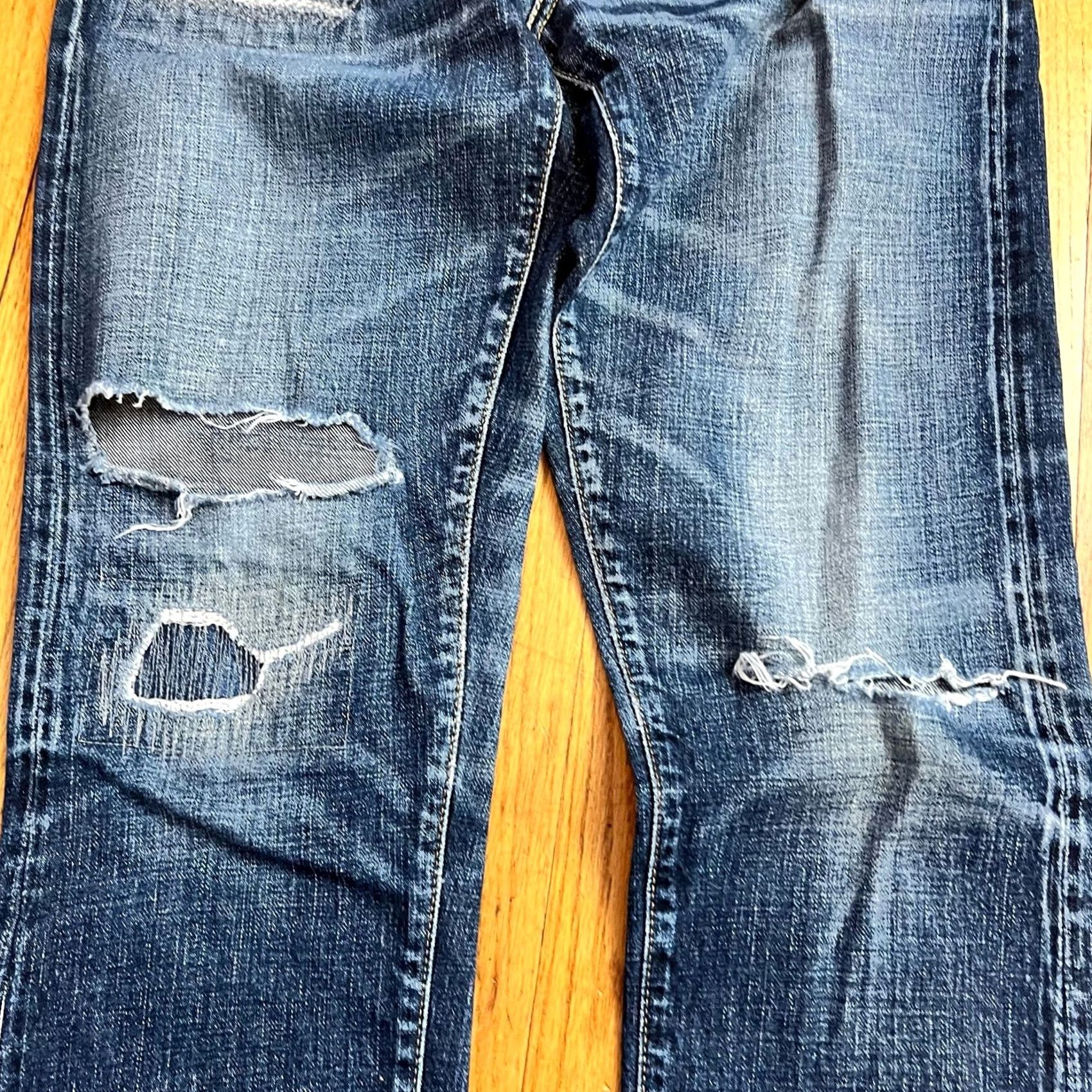 Simon Miller Simon Miller Jeans Womens 29 Blue Kamas Distressed Mid Rise Boyfriend Size 29" - 3 Thumbnail