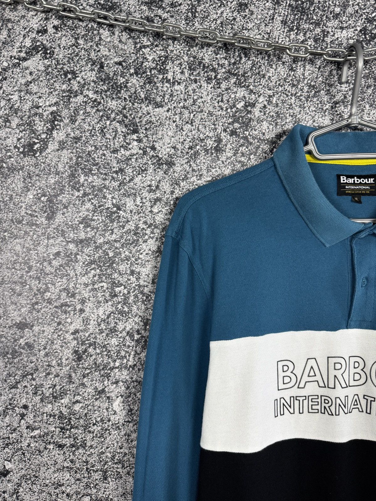 Barbour Barbour International Long Sleeve Polo Shirt Colorblock Logo Size US XL / EU 56 / 4 - 3 Thumbnail