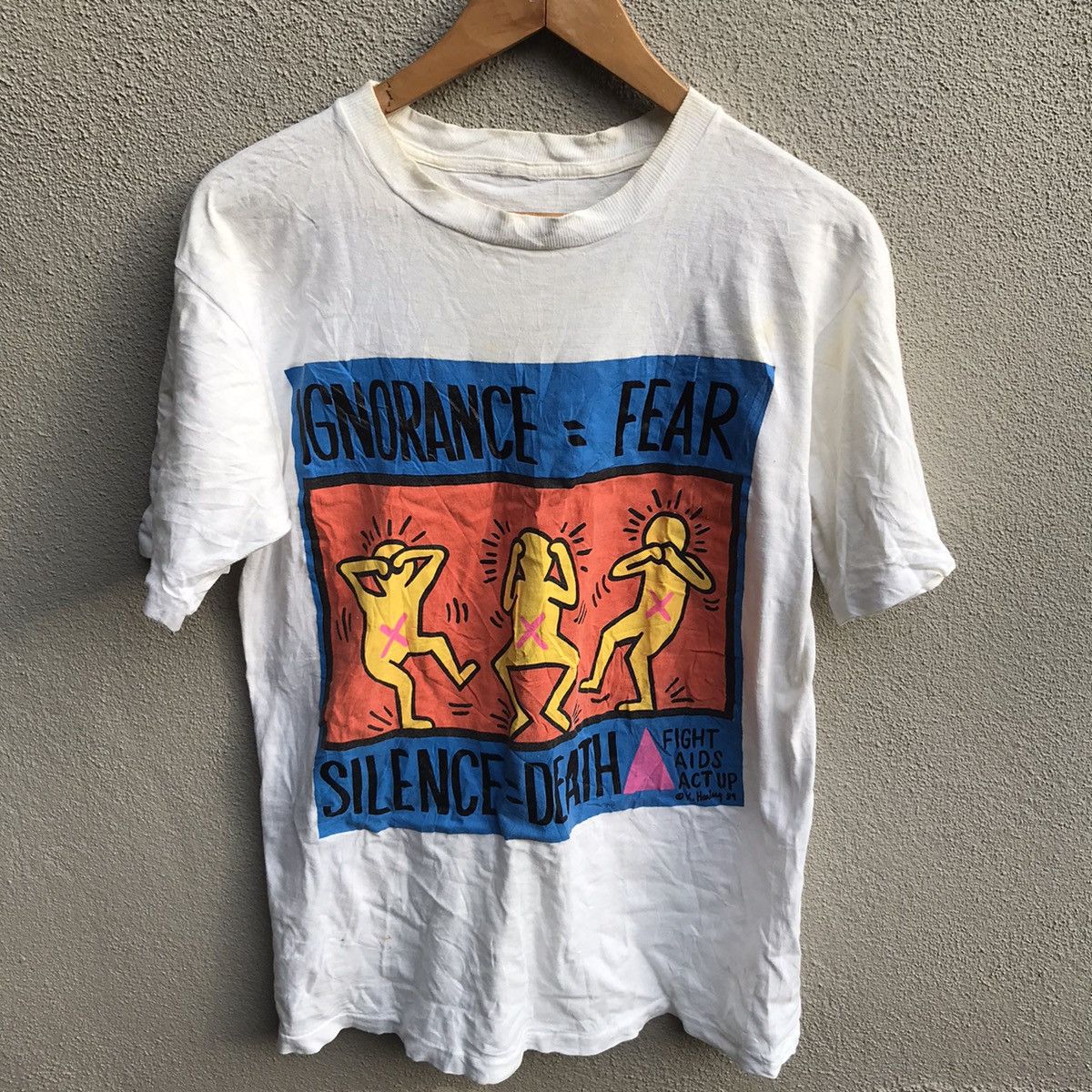 Keith Haring × Vintage Vintage 80s KEITH HARING pop art tee Size US M / EU 48-50 / 2 - 2 Thumbnail