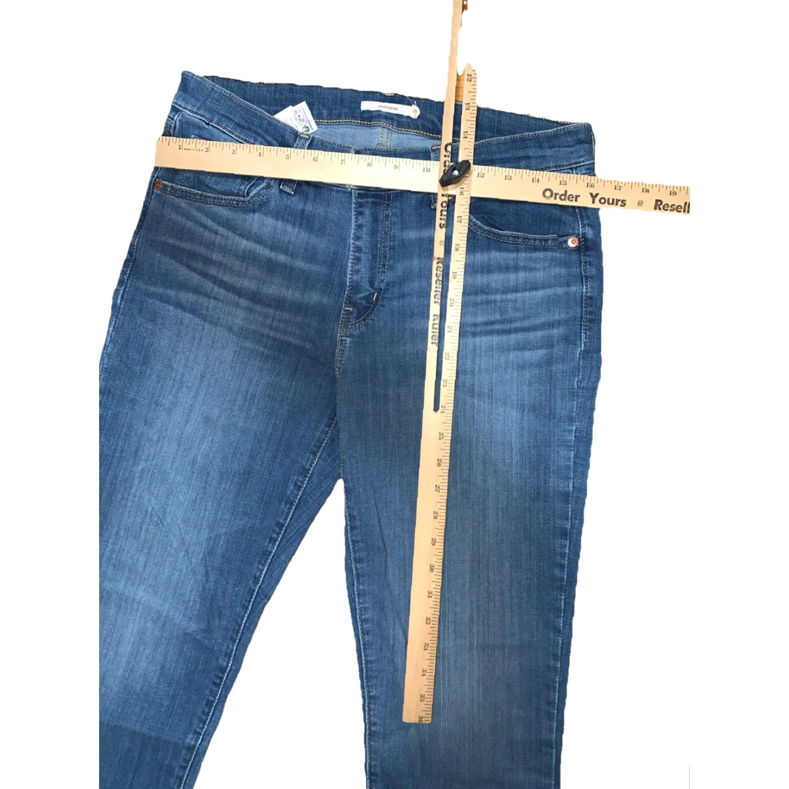 Levi's Levi’s Boyfriend Slim Fit Womens Jeans Size 29 Blue 27in Inseam Mid Rise Cotton Denim Zip Size 30" / US 8 / IT 44 - 4 Thumbnail