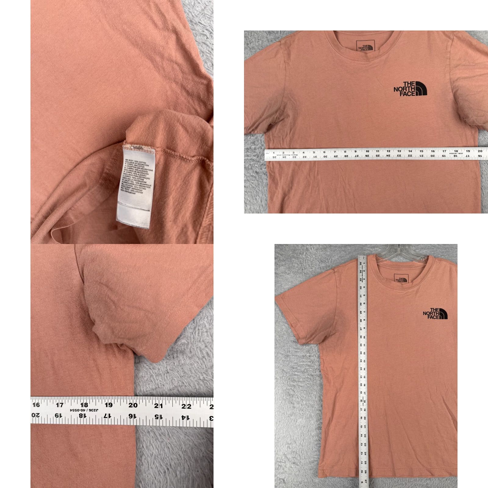 The North Face The North Face Shirt Men Medium Pink Short Sleeve Crew Neck 100% Cotton Logo Breathable Regular Fit Mens Size US M / EU 48-50 / 2 - 8 Thumbnail