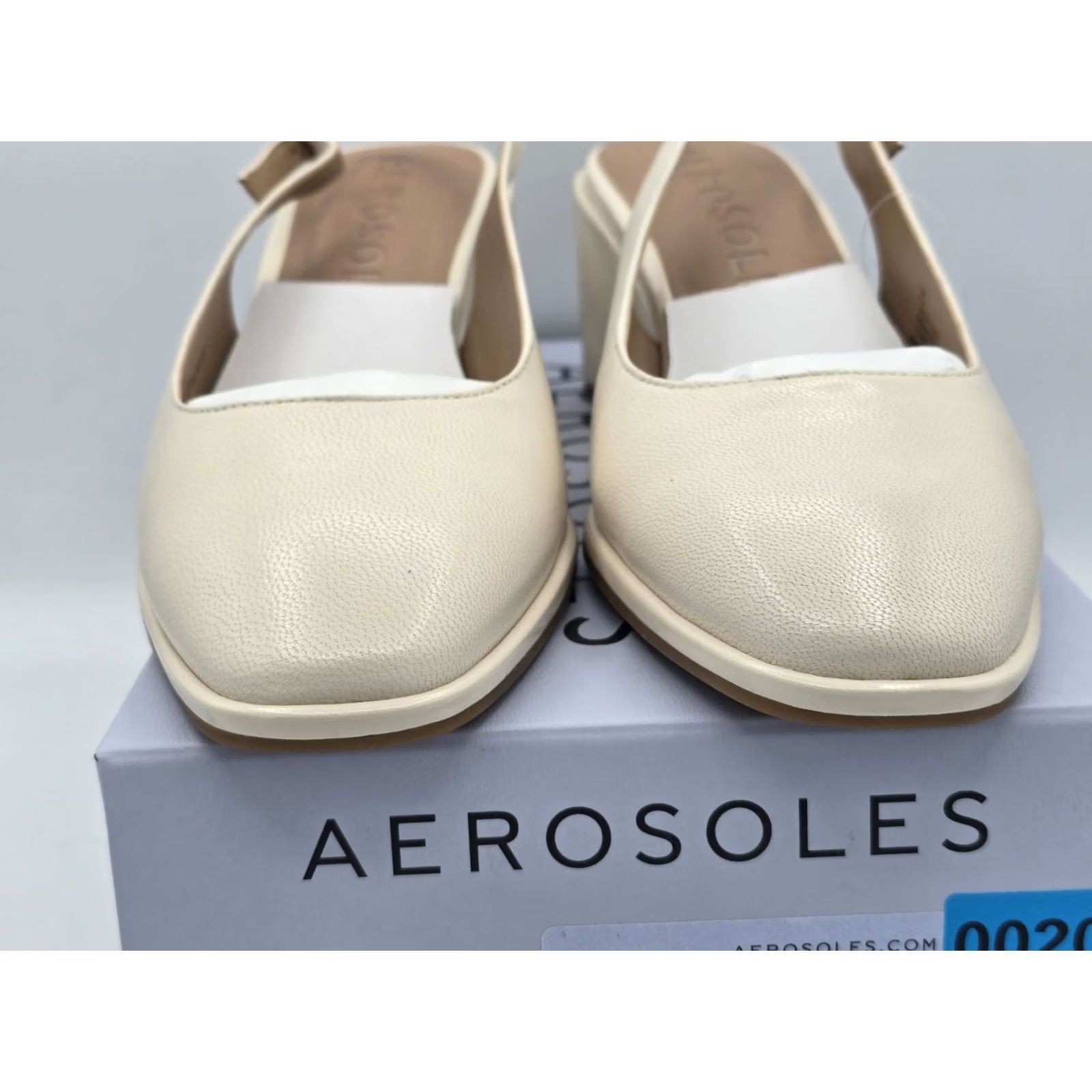 Vintage Aerosoles Aria Women's Heels Eggnog Leather Size 11 M Size US 11 / IT 41 - 3 Thumbnail