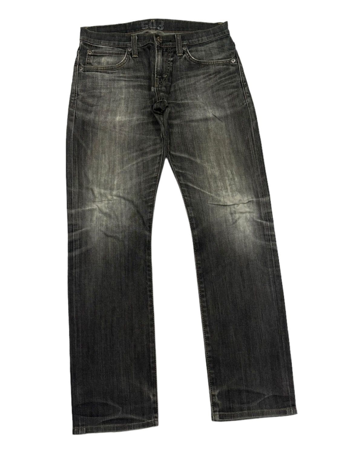 Hysteric Glamour 🔥Vintage Edwin 503 Black Faded Distressed Denim Jeans Size US 33 - 7 Thumbnail