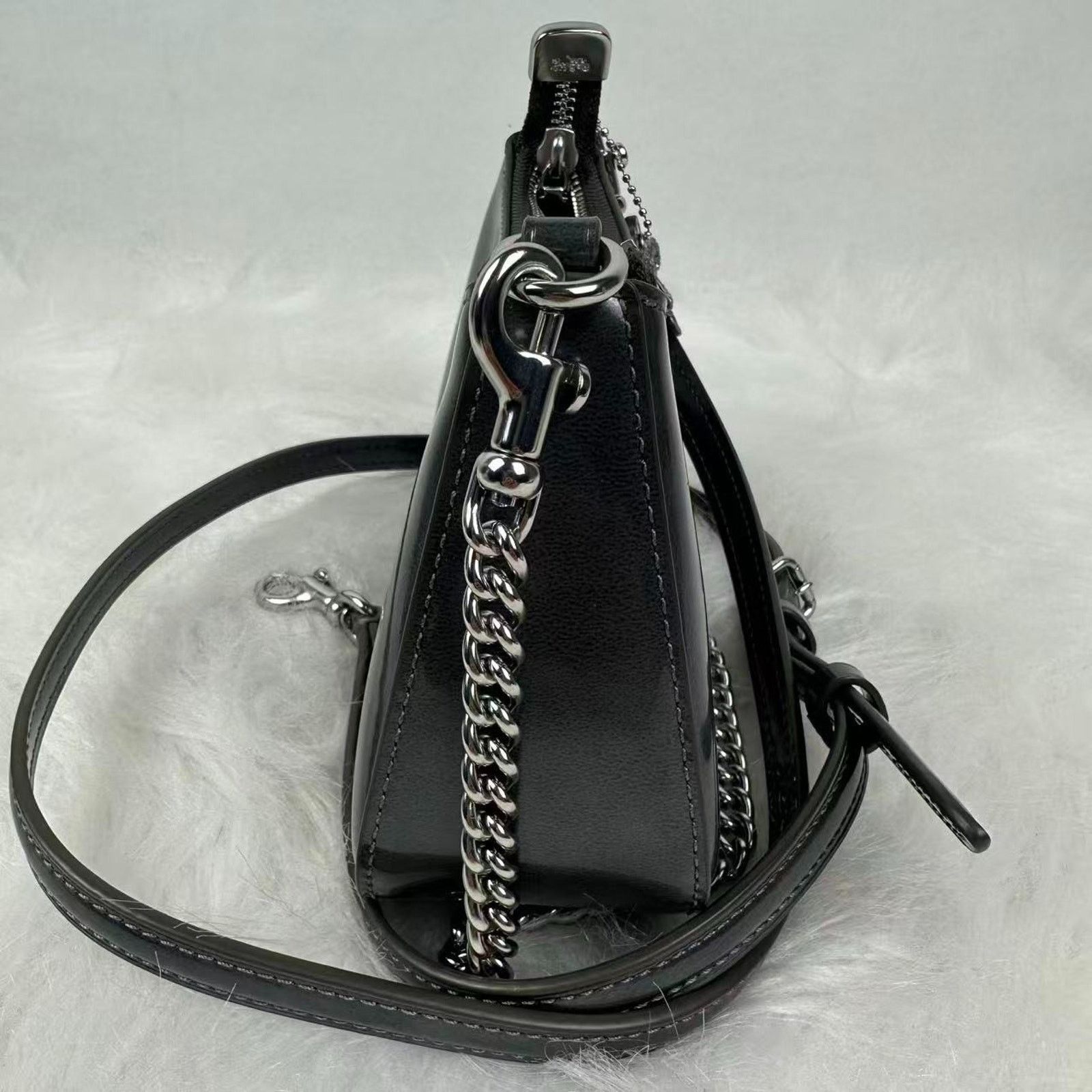 Coach Coach Teri Mini Crossbody Shoulder Silver Metallic Gunmetal Size ONE SIZE - 5 Thumbnail