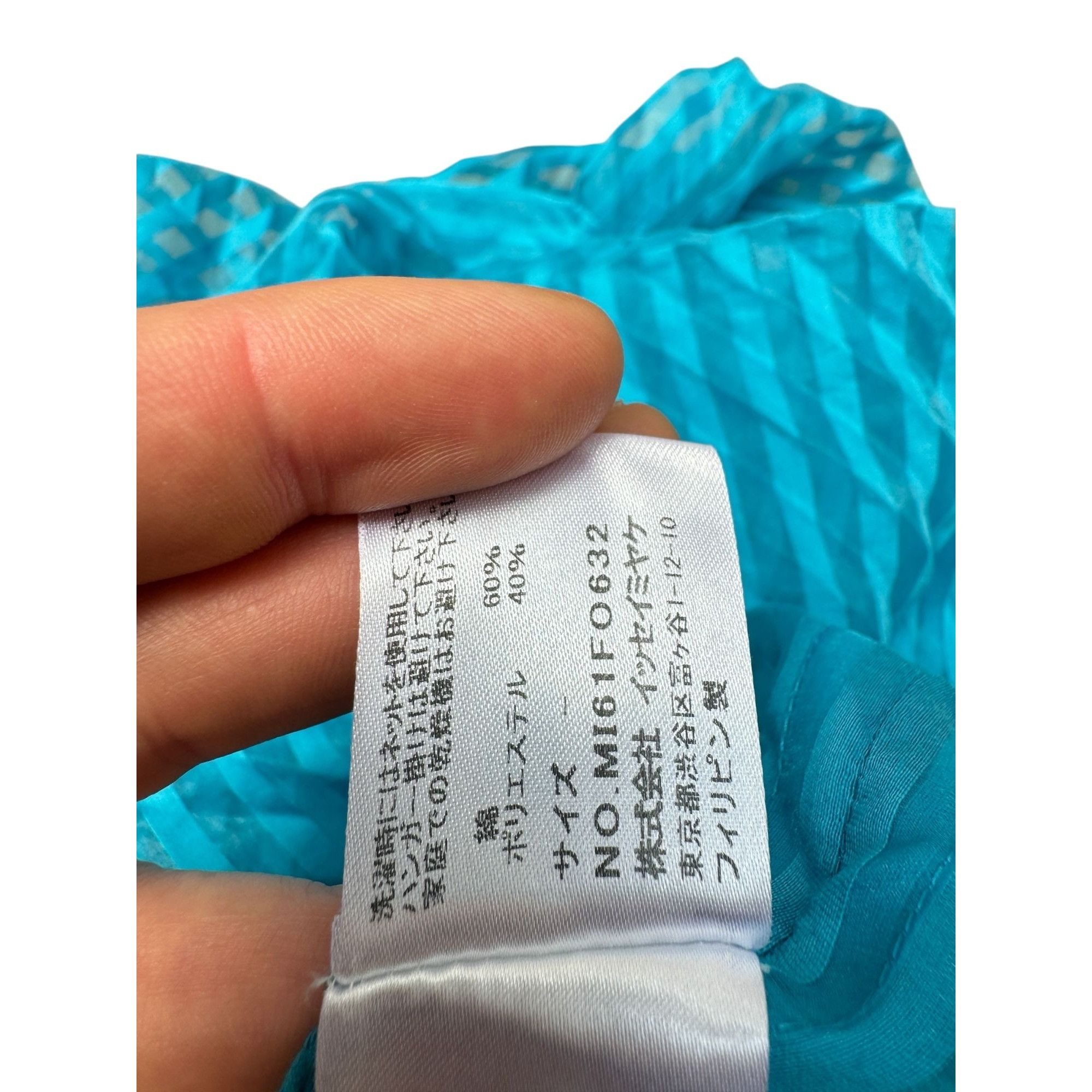 Issey Miyake Blue Striped Sheer Pleated Top Size M / US 6-8 / IT 42-44 - 6 Thumbnail