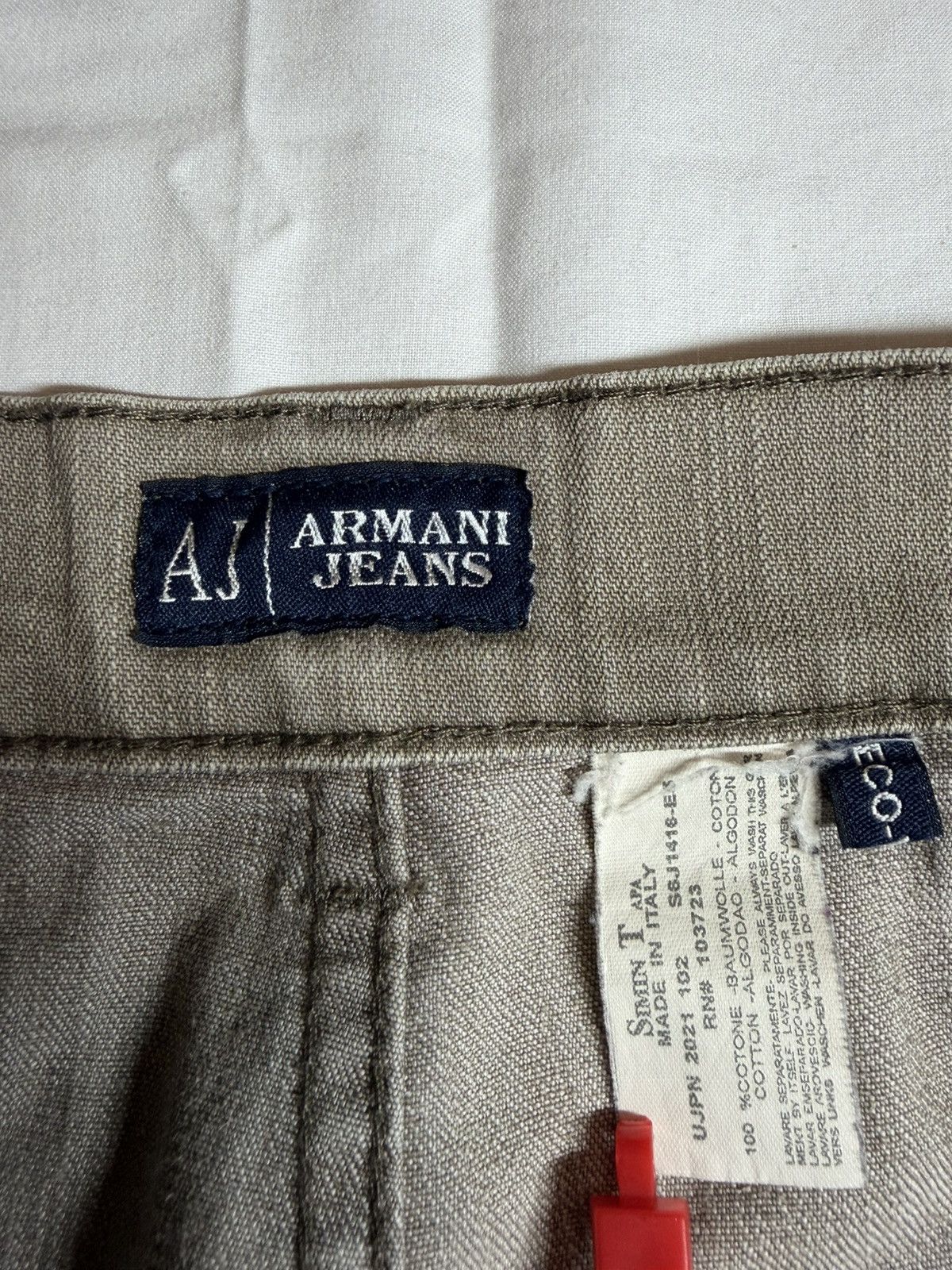 Armani Armani Jeans Sand Beige Wide Flat Jeans Size 38 Size US 38 / EU 54 - 8 Thumbnail