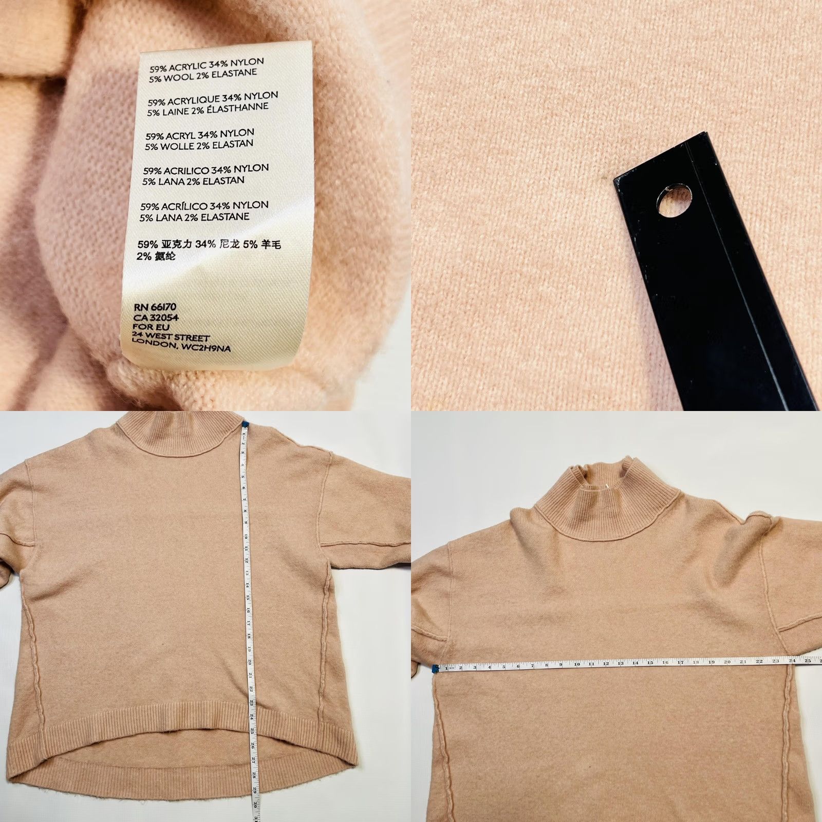 Free People VINTAGE? No. Free People Sweater Womens Small Pink Turtleneck Pullover Cozy Knit Wool Blend Size S / US 4 / IT 40 - 8 Thumbnail