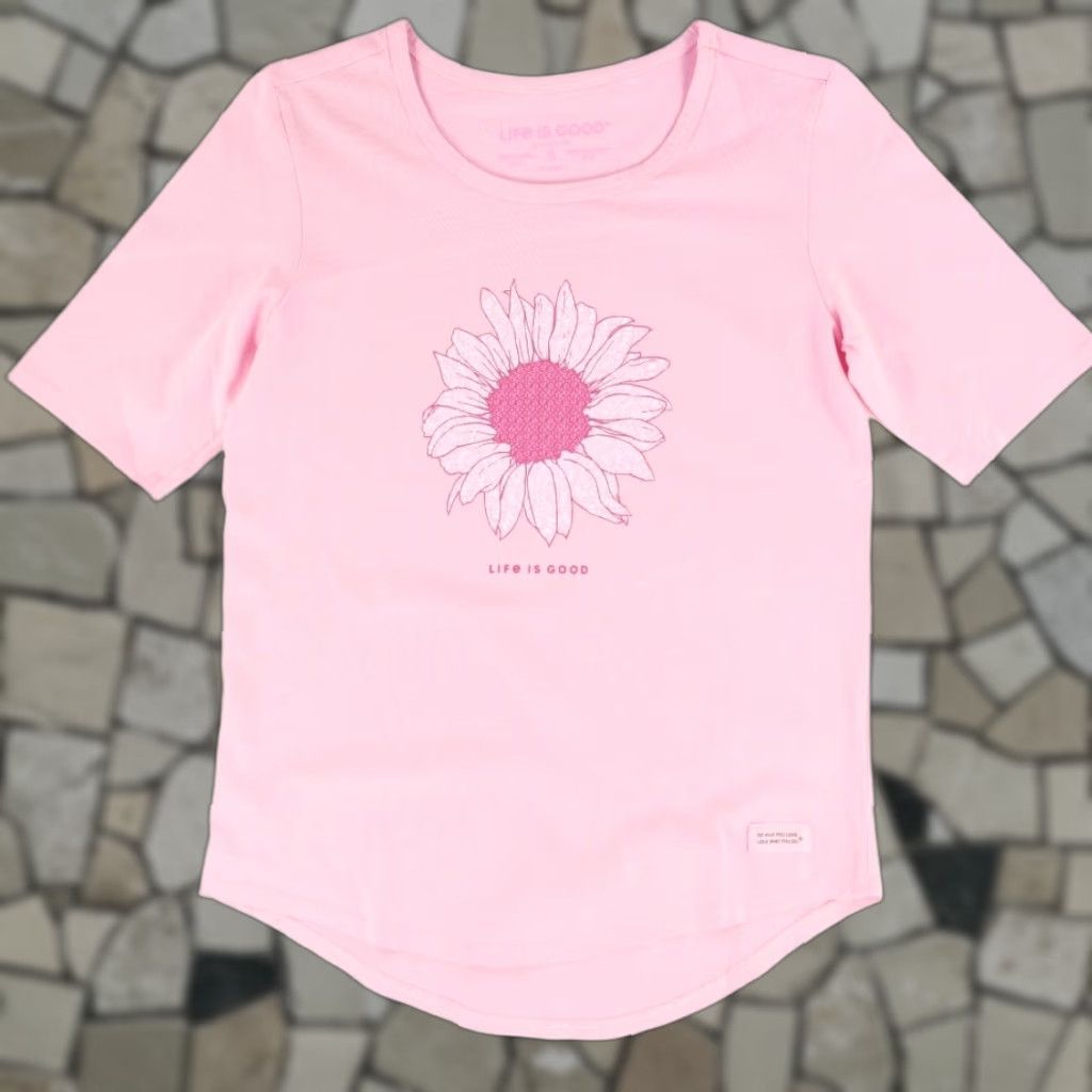 Life is Good Life is Good Sunflower Crusher Tee Solid Shirt Pink Women's S Size S / US 4 / IT 40 - 1 Thumbnail