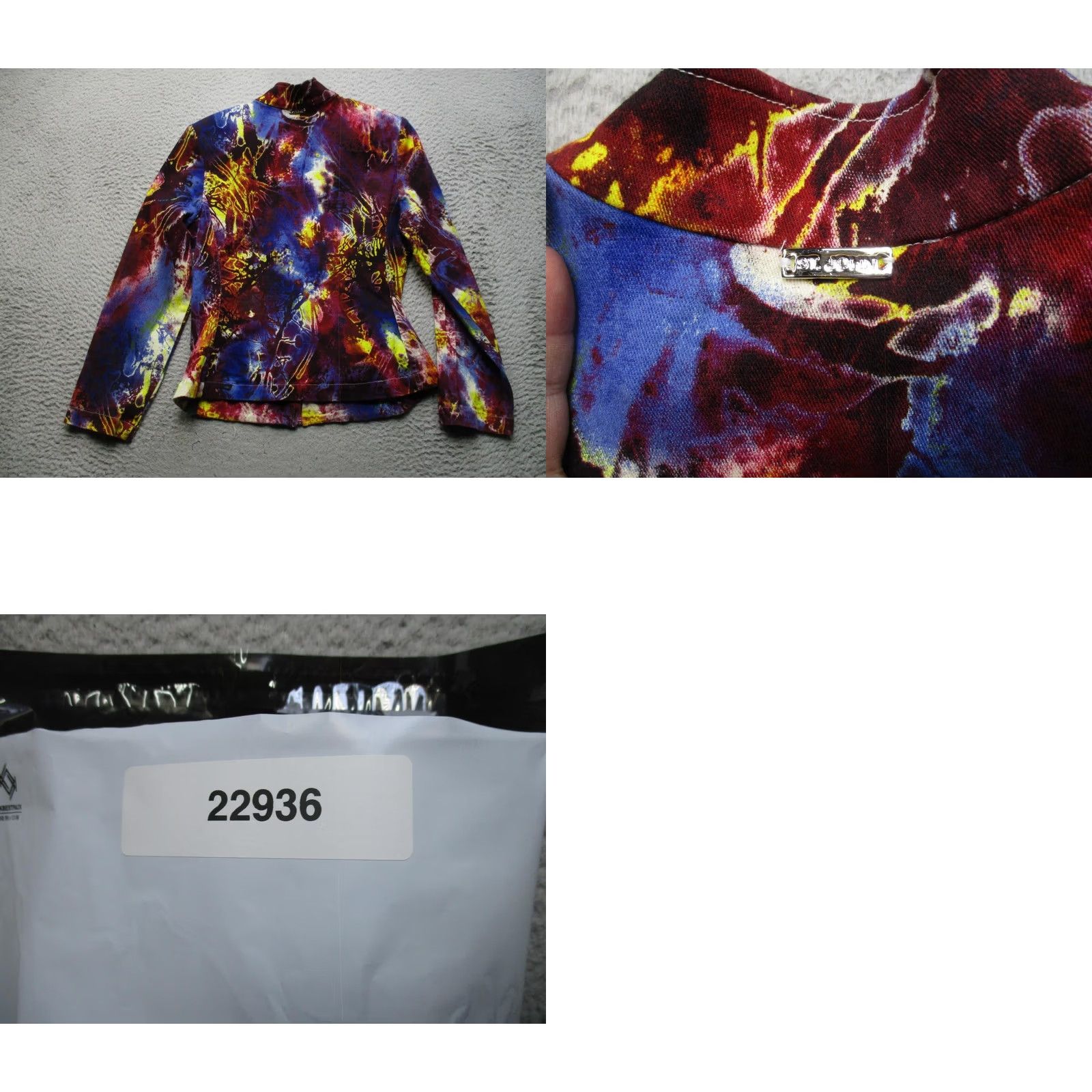 Vintage St John Sport Jacket Womens S Abstract Twill Full Zip Collared Geometric Size S / US 4 / IT 40 - 8 Thumbnail