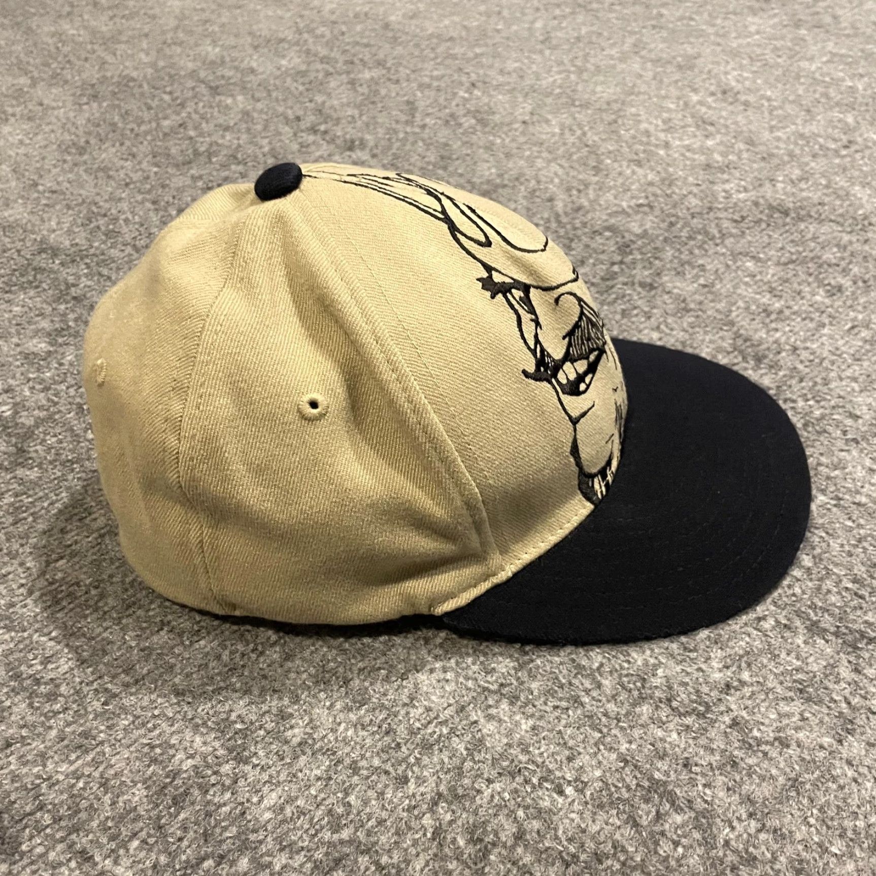 Zephyr VINTAGE Idaho Vandals Big Logo Hat Fitted M/L Khaki Black Zephyr NCAA Mascot Joe Vandal Mens Hat Size ONE SIZE - 5 Thumbnail