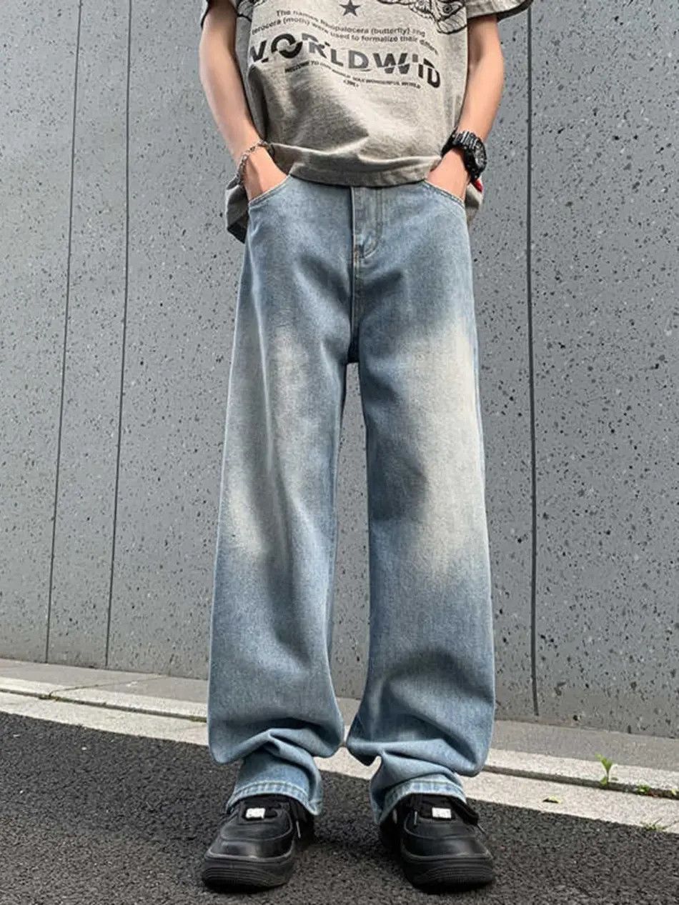 Japanese Brand Loose vintage straight leg wide leg jeans Size US 30 / EU 46 - 2 Thumbnail