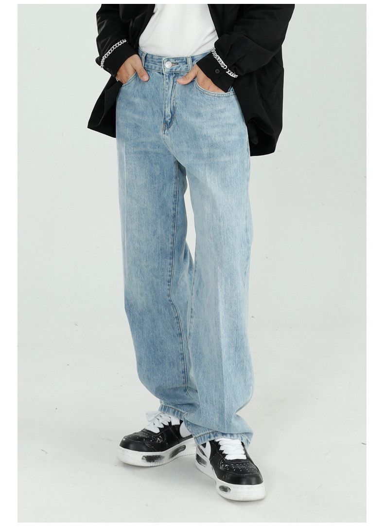 Japanese Brand Japanese retro casual light blue all-match straight jeans Size US 32 / EU 48 - 1 Thumbnail