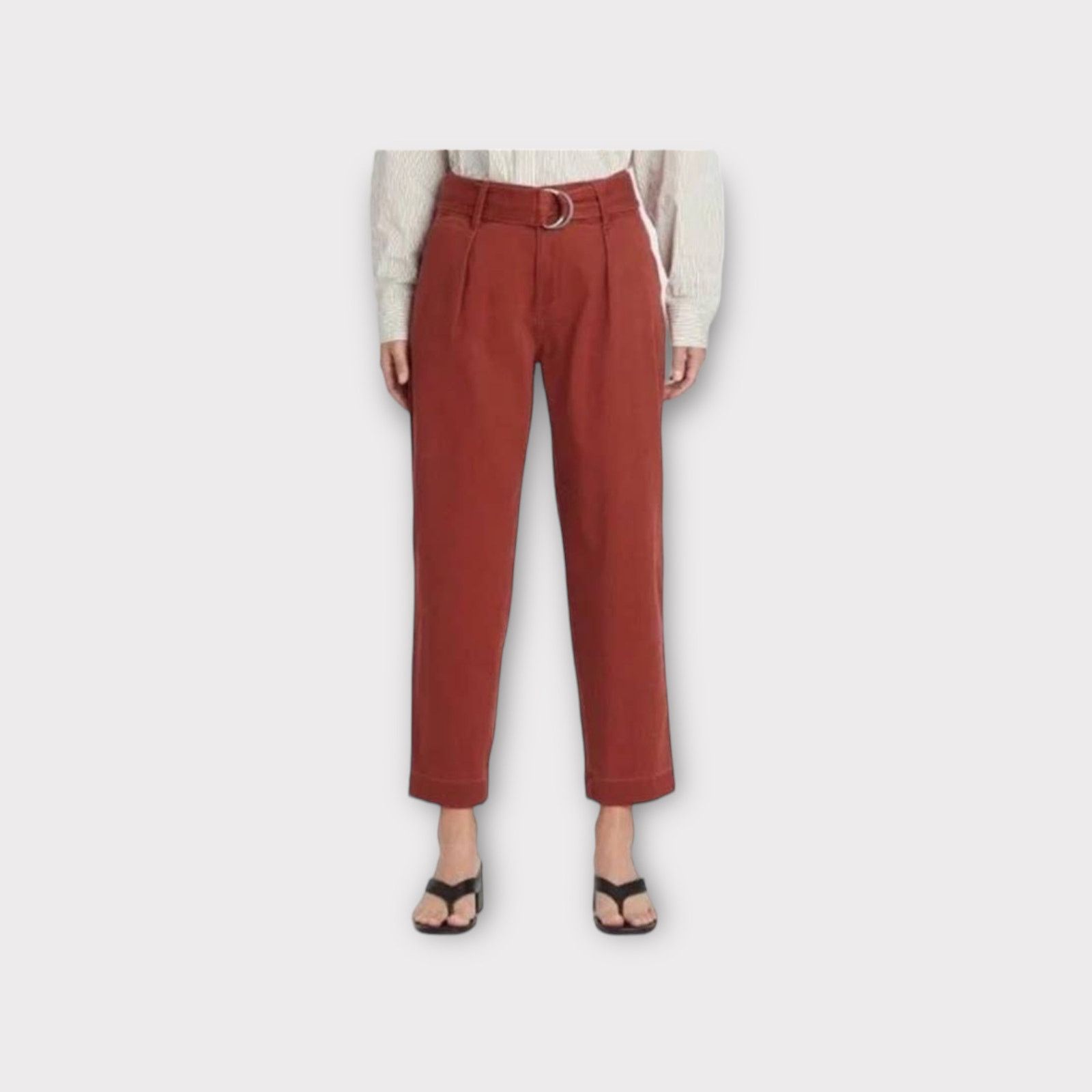 Target Basics A new day | High-Rise Tapered D-Ring Belted Ankle Pants | 6 Size 28" / US 6 / IT 42 - 7 Thumbnail