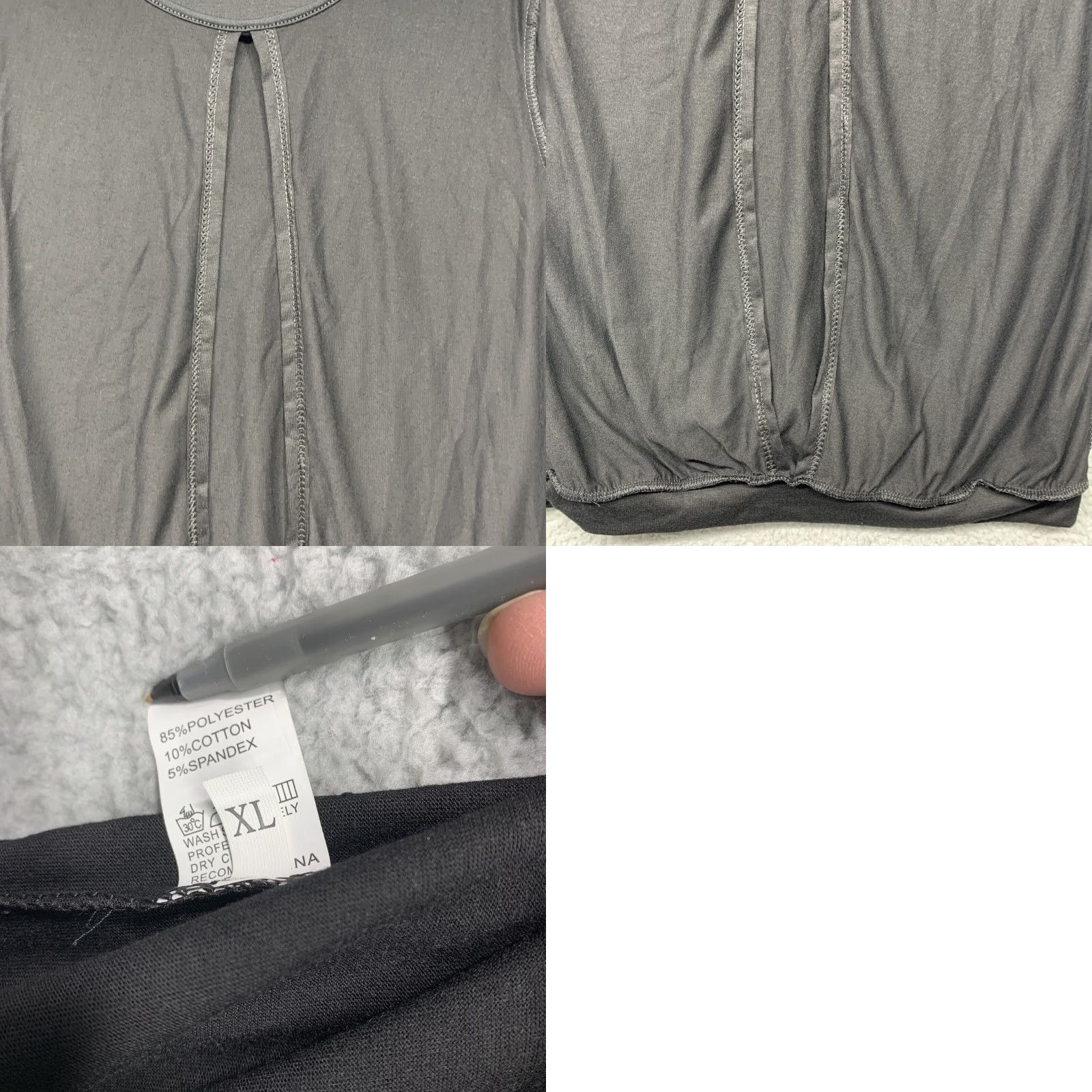 Vintage Maternity Nursing Tee Black XL Elastic Gathered Hem Side Slits Comfortable NWOT Shirt Womens XL Black Nursing Tee Size XL / US 12-14 / IT 48-50 - 10 Thumbnail