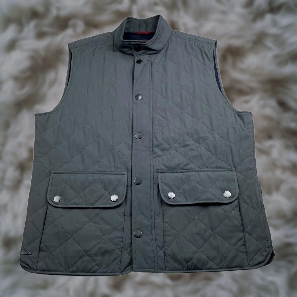 UNTUCKit UNTUCKit Vest Men 100% Nylon Full Zip Quilted Woodcrest Gray M Size US M / EU 48-50 / 2 - 1 Thumbnail