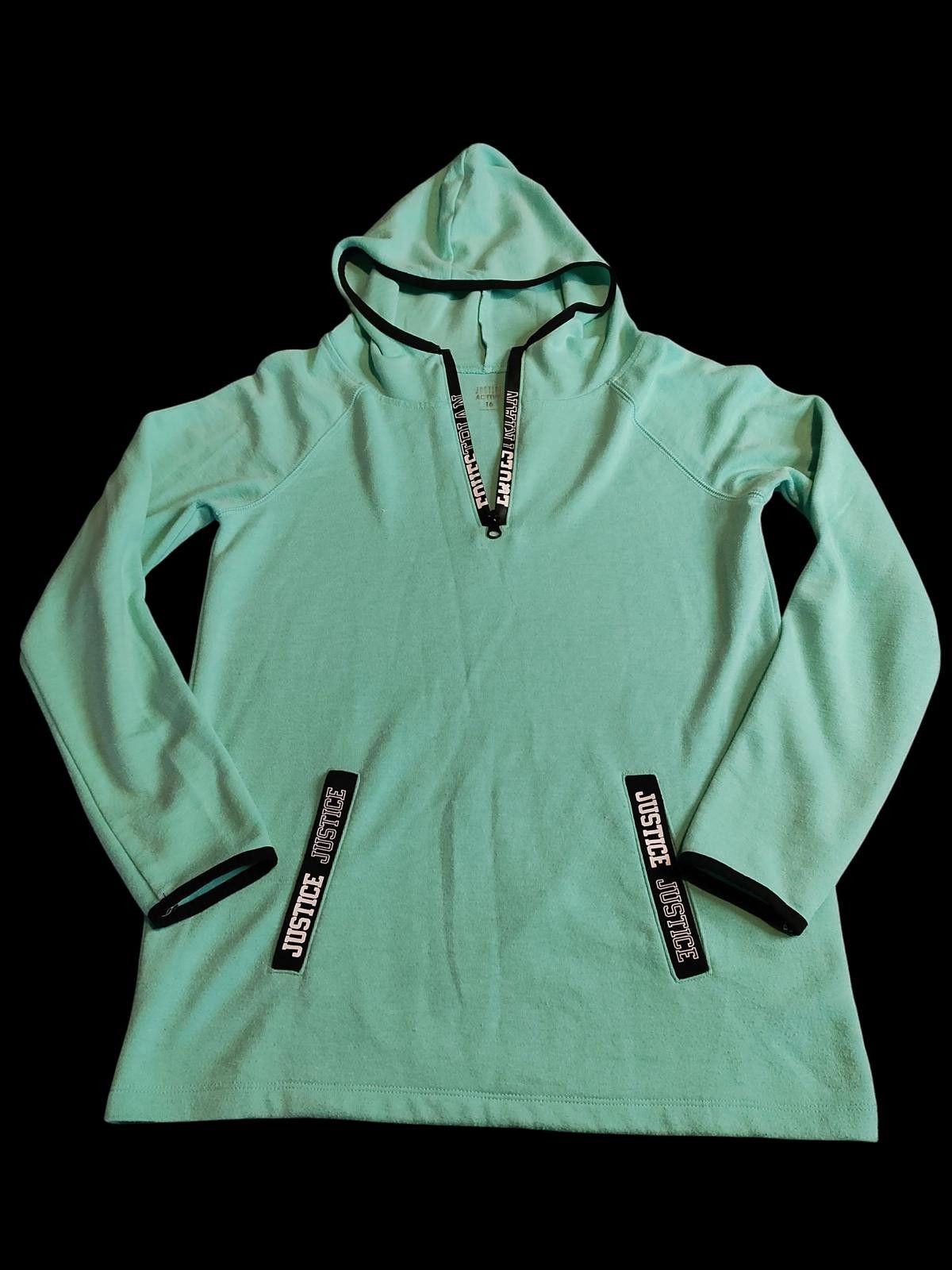 Other Justice Girls' Light Green Hoodie Sweatshirt Size US XXS / EU 40 - 4 Thumbnail