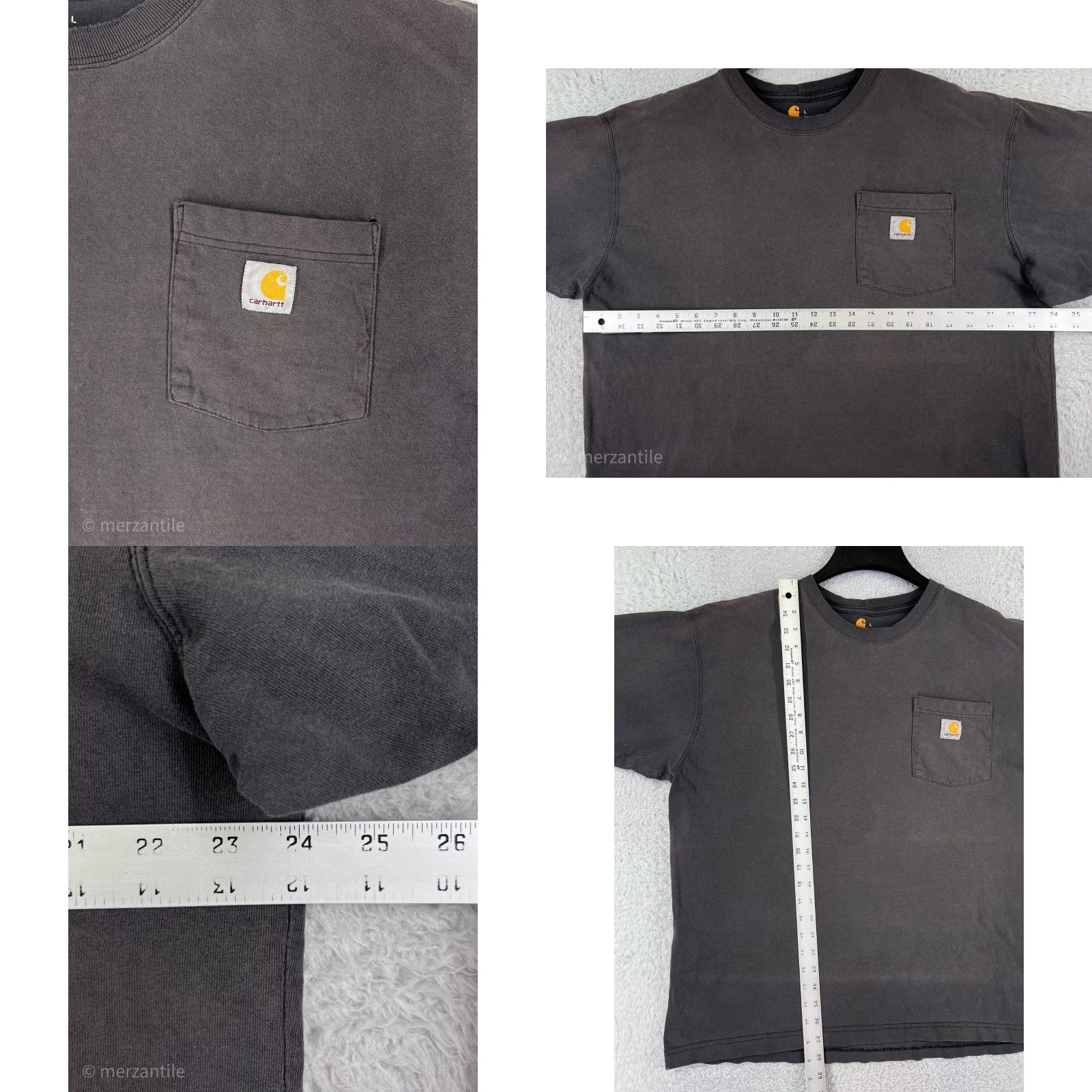 Carhartt Carhartt Shirt Mens Large Gray 100% Cotton Pocket Workwear Short Sleeve Crew Neck Size US L / EU 52-54 / 3 - 8 Thumbnail