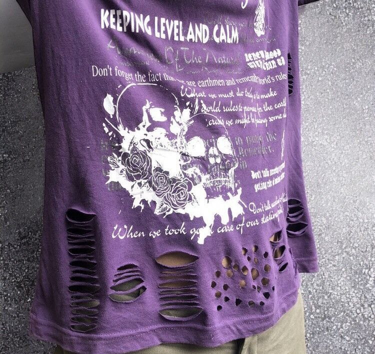 If Six Was Nine × Japanese Brand × Le Grande Bleu (L.G.B.) Japanese - Beaumont Carr Poem T-Shirt Distressed Grunge Punk Size US M / EU 48-50 / 2 - 4 Thumbnail
