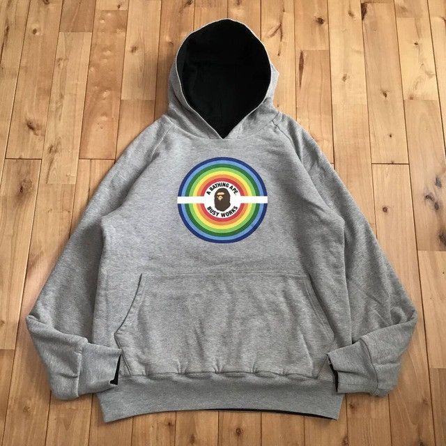 Bape × Nigo 🔥Reversible🔥 BAPE LOGO Pullover hoodie a bathing ape NIGO Size US L / EU 52-54 / 3 - 2 Thumbnail
