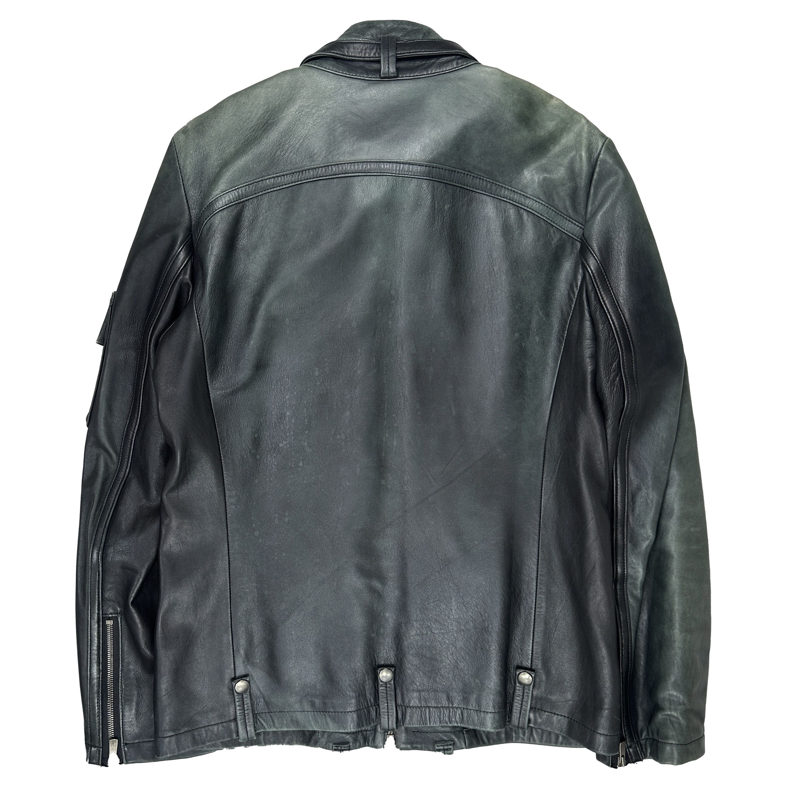 Yasuyuki Ishii Green Leather Military Jacket Size US M / EU 48-50 / 2 - 2 Thumbnail