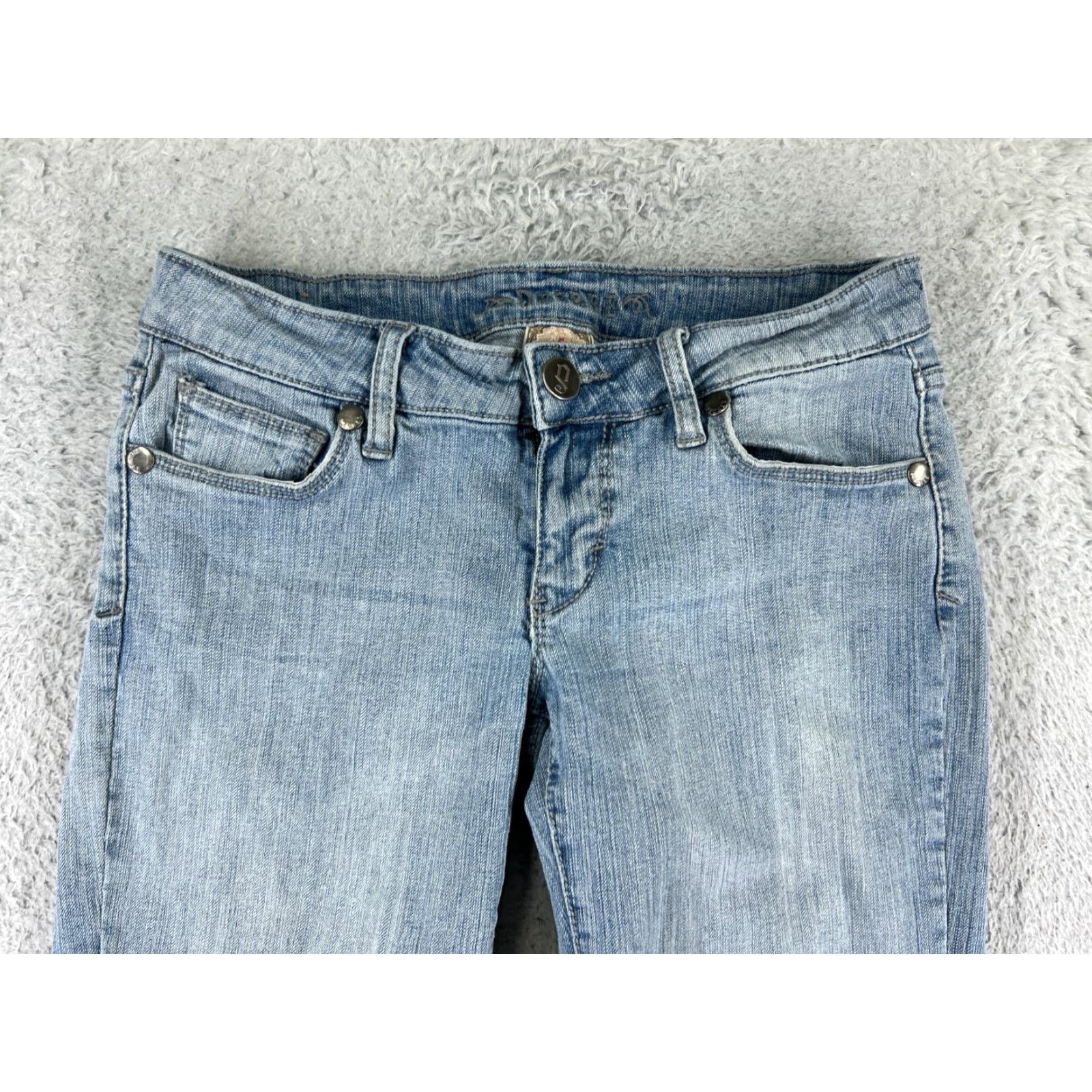Decree Decree Jeans Womens 5 Blue Denim Bootcut Cotton Blend Embroidered Zip Fly Size 27" / US 4 / IT 40 - 7 Thumbnail