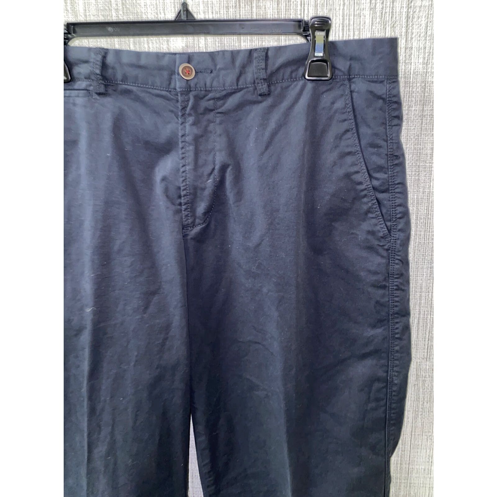 Tommy Bahama Tommy Bahama Mens Pants Casual Zip Fly Dark Blue Cotton Size 34 X 32 35x31 Inseam 31 Regular Mens Waist 35 In Team Size US 35 - 2 Thumbnail