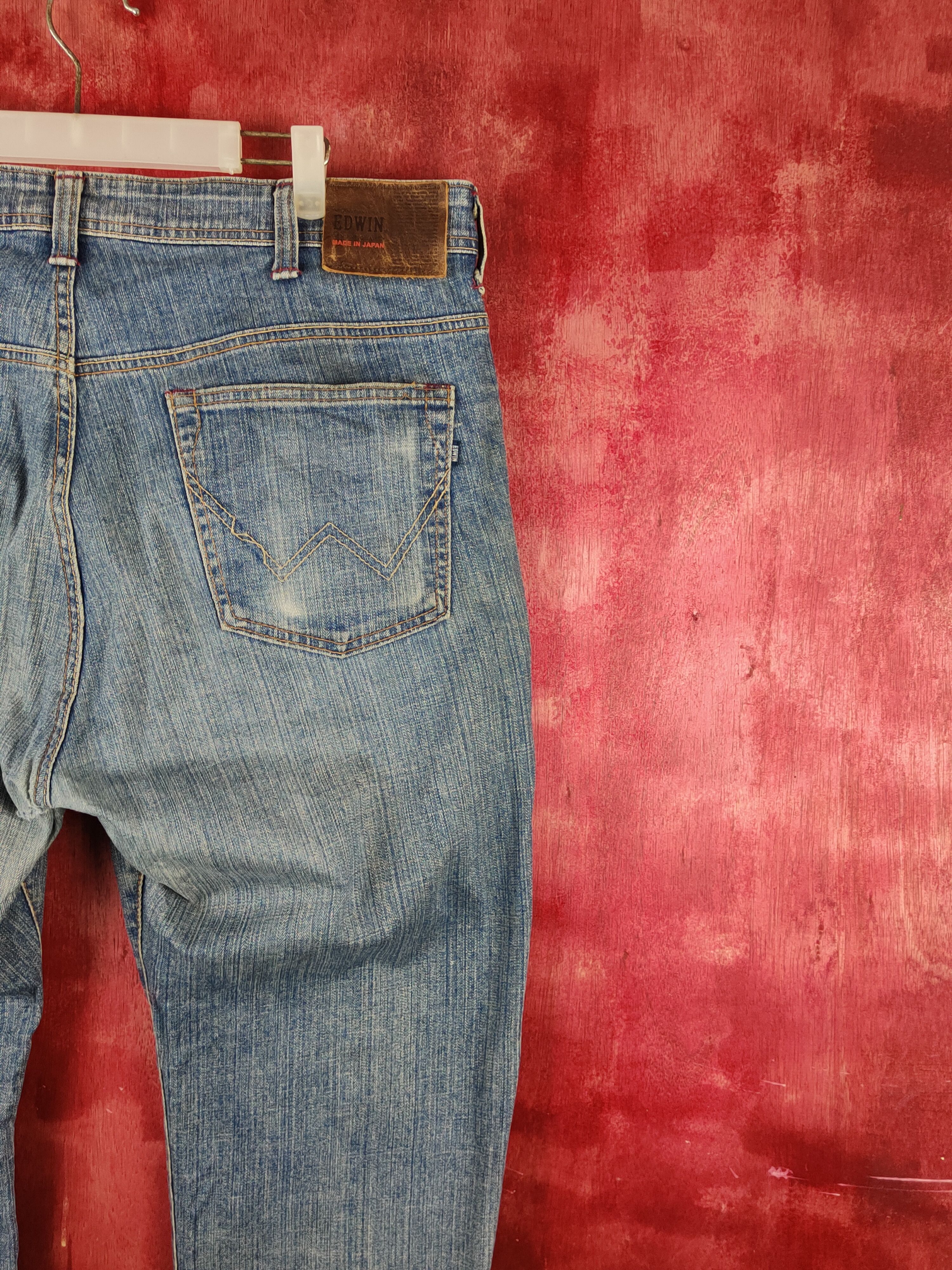 Edwin Edwin Blue Faded Distressed Ripped Jeans #S2238 Size US 39 - 12 Thumbnail