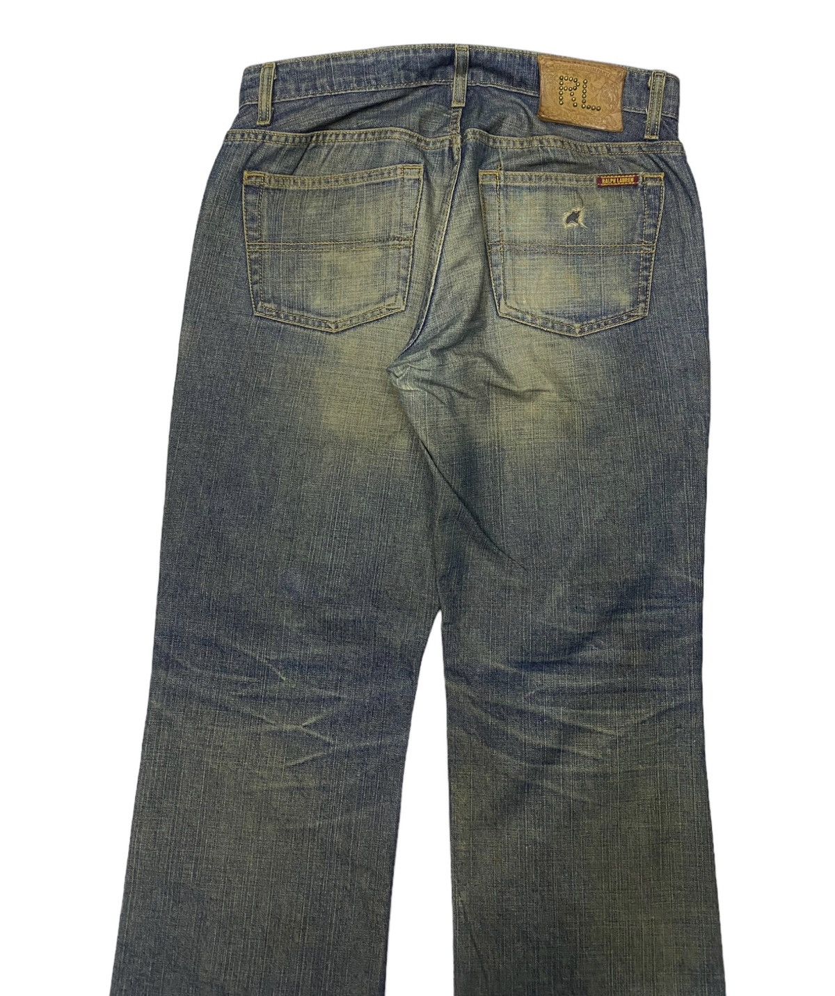 Polo Ralph Lauren × Ralph Lauren 🔥VINTAGE POLO RALPH LAUREN BOOTCUT DISTRESSED DENIM JEANS Size US 32 / EU 48 - 6 Thumbnail