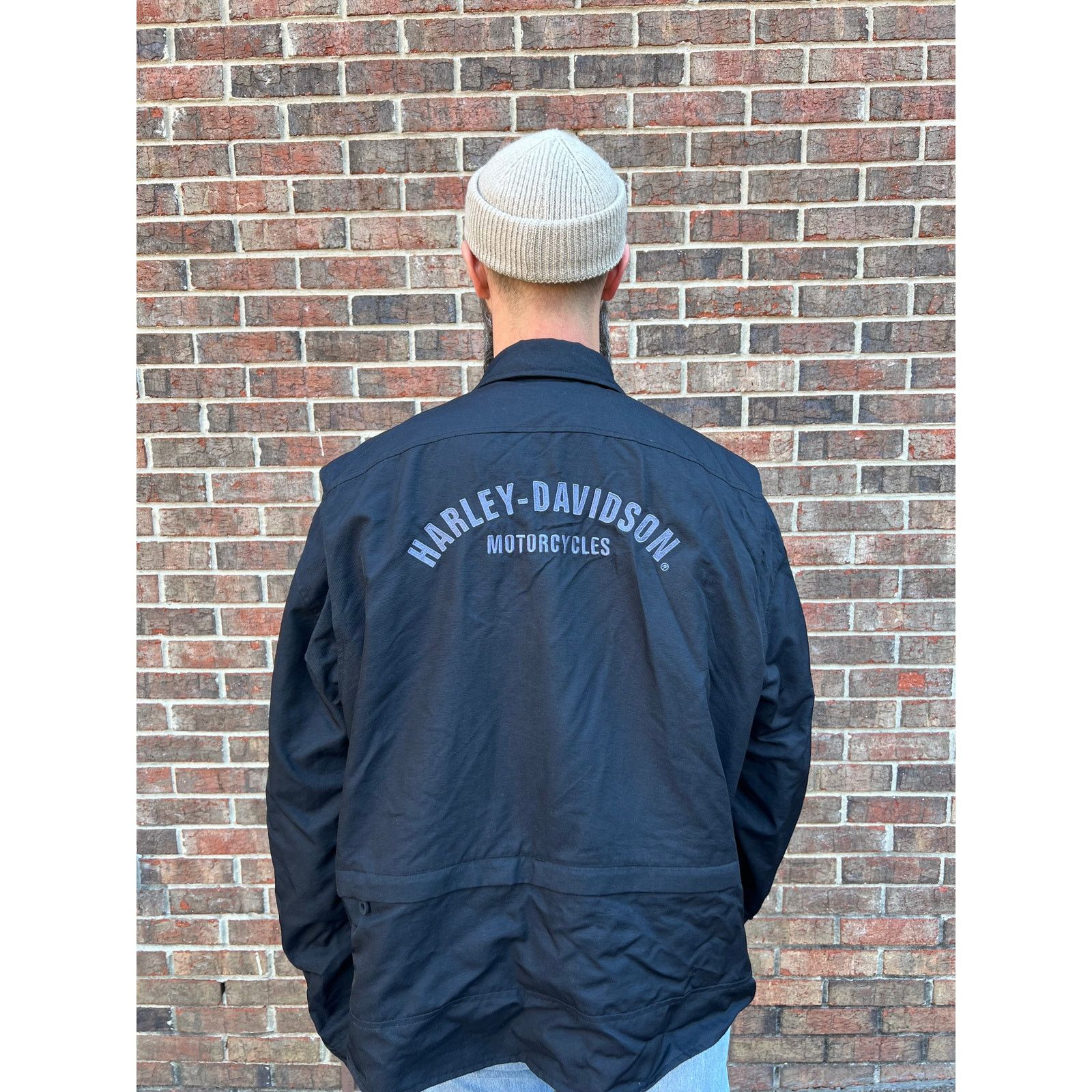 Harley Davidson Harley Davidson Y2K Nylon Collared Jacket 2XL Size US XXL / EU 58 / 5 - 1 Thumbnail