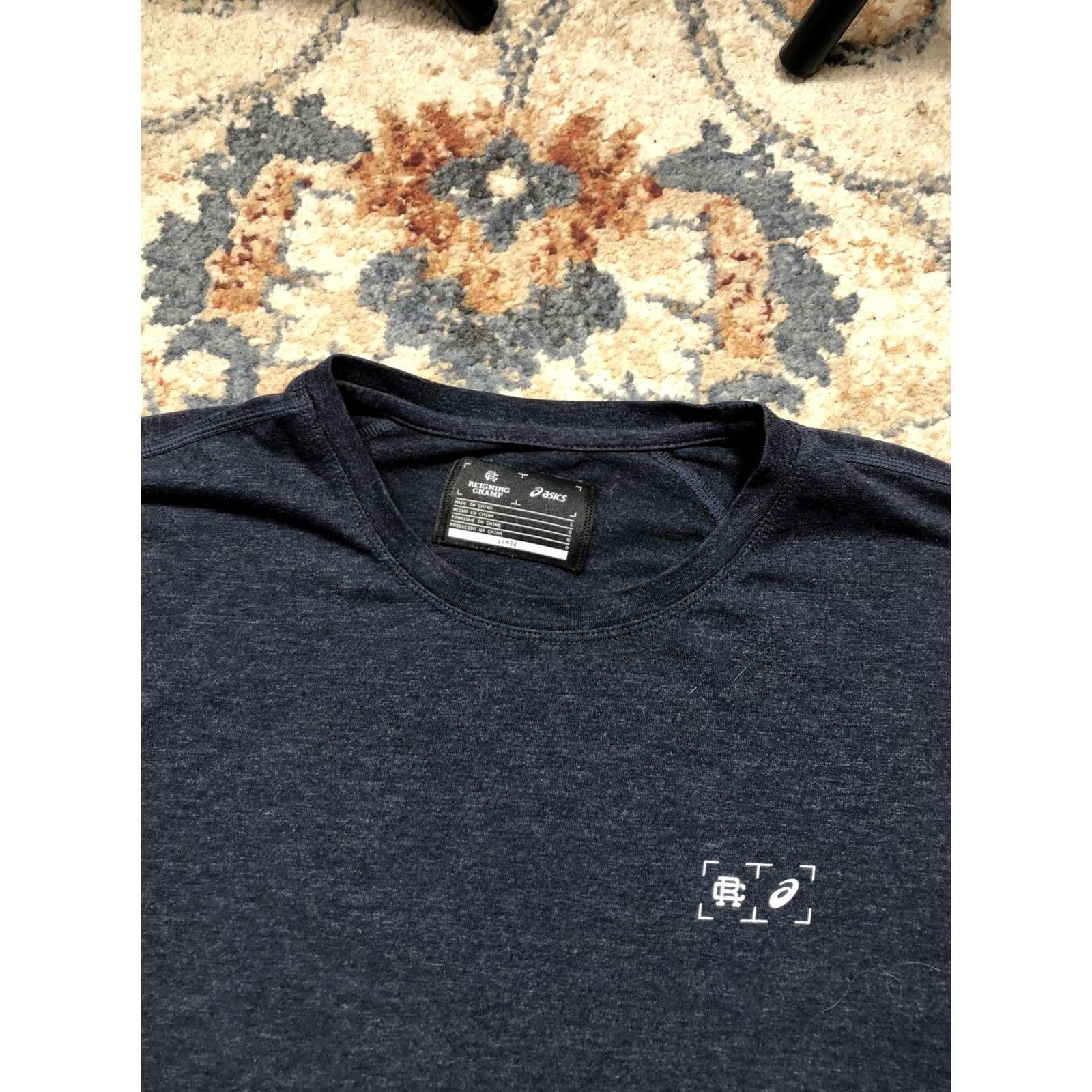 Reigning Champ Reigning Champ x ASICS Shirt Mens Large Navy Long Sleeve Graphic Logo Athletic Size US L / EU 52-54 / 3 - 6 Thumbnail