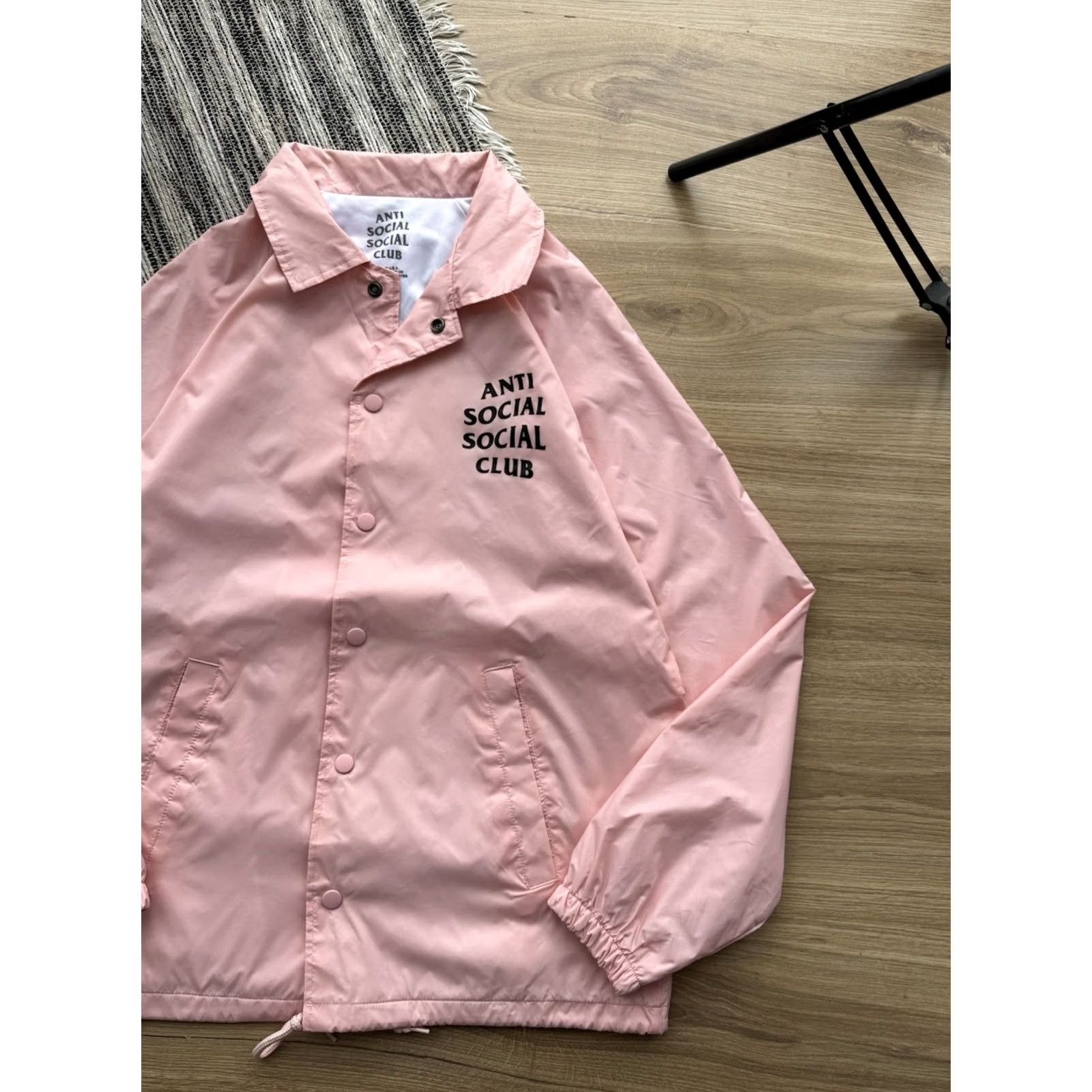Anti Social Social Club VINTAGE Anti Social Social Club Jacket Mens Windbreaker Pink S USA Made Nylon Chest 53cm Length 69cm Size US S / EU 44-46 / 1 - 6 Thumbnail