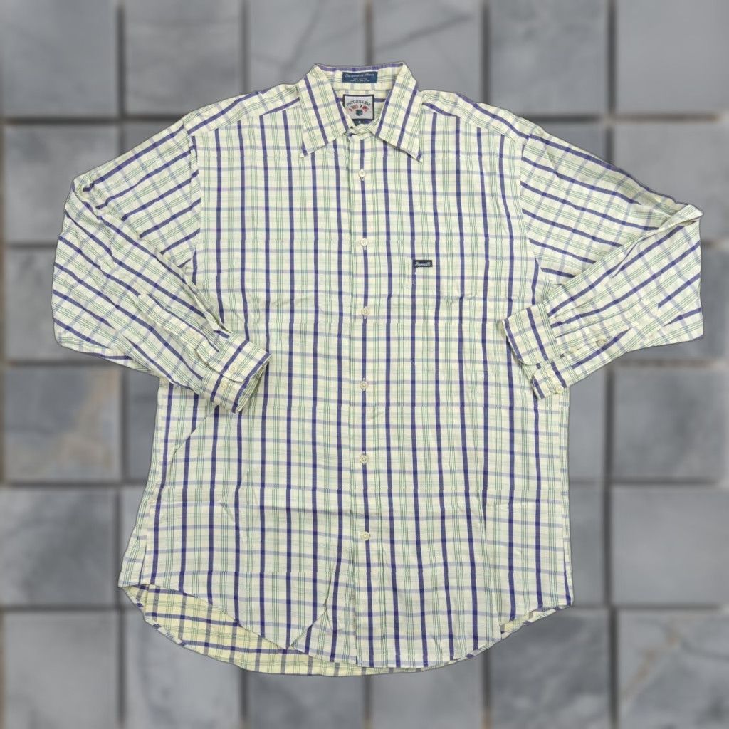 Faconnable VINTAGE Façonnable Button-Up Shirt Mens Small Yellow Checkered Long Sleeve Preppy Size US S / EU 44-46 / 1 - 1 Thumbnail